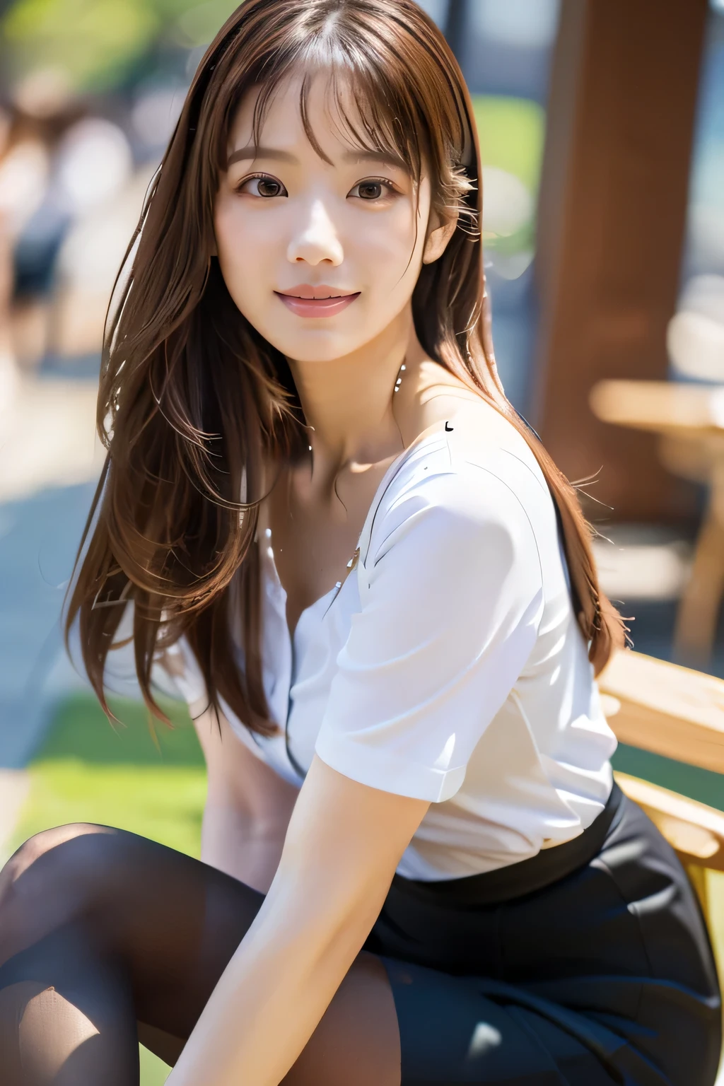 ((Best Quality, 8k, Masterpiece:1.3)), Focus: 1.2, Perfect Body Beauty: 1.4, Buttocks: 1.2, ((High Ponytail, Collarbone: 1.2)), (Short Skirt: 1.1) , (Rain, Street:1.3), Highly detailed face and skin texture, Fine eyes, Double eyelids, Whitened skin, Long hair, (Shut up: 1.3), Smile, Long legs, Full body, Best proportions of four fingers and one thumb, Smiley face, Face texture: 1.3, Sunshine, Summer, collarbone, beautiful eyes, real face, real skin, realistic face, realistic skin, detailed eyes, detailed facial features, detailed clothing features, detailed face, chest contour, tight fit, POS random, upper body silk wrap: 1.4
