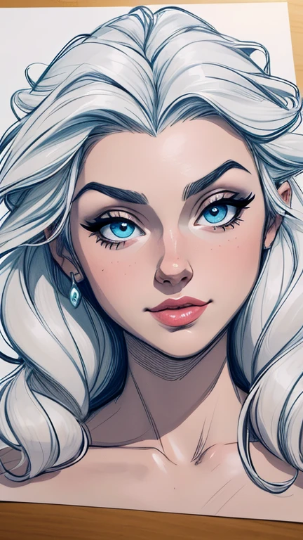 Personagem mulher Rainha Anna de Arendelle com marcas de guerras Imagem de desenho animado de uma mulher .Ilustra??o estilo desenho animado, estilo de arte dos desenhos animados, estilo de arte dos desenhos animados, digital illustration style, design de personagens altamente detalhado, arte digital detalhada coragem, Forest fan art, Design de personagens de retrato, beautiful digital illustration, retrato de alta qualidade, Arte em quadrinhos, mulher jovem cabelo com transas lindas . Queen Anna of ArendelleBeautiful lined eyes Medium large bust and wonderful sexy clothes. image expression of sexual desire from waist to head illustration Queen Anne of Arendelle