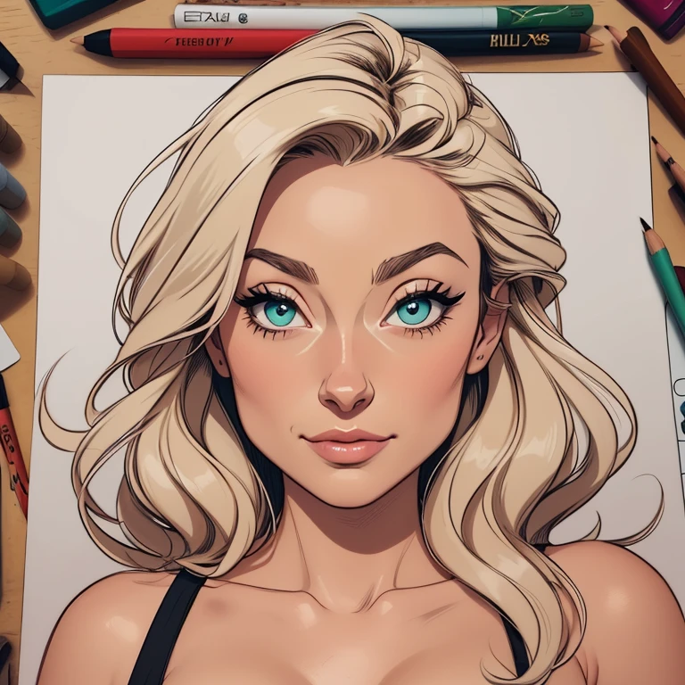 Personagem mulher Rainha Olivia Wilde com marcas de guerras Imagem de desenho animado de uma mulher .Ilustra??o estilo desenho animado, estilo de arte dos desenhos animados, estilo de arte dos desenhos animados, digital illustration style, design de personagens altamente detalhado, arte digital detalhada coragem, Forest fan art, Design de personagens de retrato, beautiful digital illustration, retrato de alta qualidade, Arte em quadrinhos, mulher jovem cabelo com transas lindas . Beautiful lined eyes Medium large bust and wonderful sexy clothes. image expression of sexual desire from waist to head illustration Queen Olivia Wilde