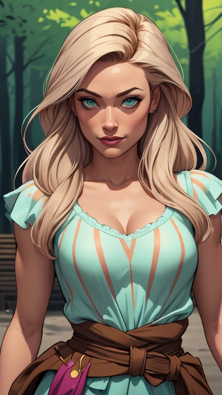 Personagem feminina em Imagem de desenho animado de uma mulher .Ilustra??o estilo desenho animado, estilo de arte dos desenhos animados, estilo de arte dos desenhos animados, digital illustration style, design de personagens altamente detalhado, arte digital detalhada coragem, Forest fan art, Design de personagens de retrato, beautiful digital illustration, retrato de alta qualidade, Arte em quadrinhos, mulher jovem cabelo com transas lindas . Beautiful lined eyes Medium large bust and wonderful sexy clothes. image expression of sexual desire from the waist to the illustration