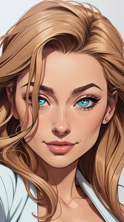 Personagem mulher Olivia Wilde de guerras Imagem de desenho animado de uma mulher .cartoon style illustration, estilo de arte dos desenhos animados, estilo de arte dos desenhos animados, digital illustration style, design de personagens altamente detalhado, arte digital detalhada coragem, Forest fan art, Design de personagens de retrato, beautiful digital illustration, retrato de alta qualidade, Arte em quadrinhos, mulher jovem cabelo com transas lindas . Beautiful lined eyes Medium large bust and wonderful sexy clothes. image expression of sexual desire from the waist to the head illustration