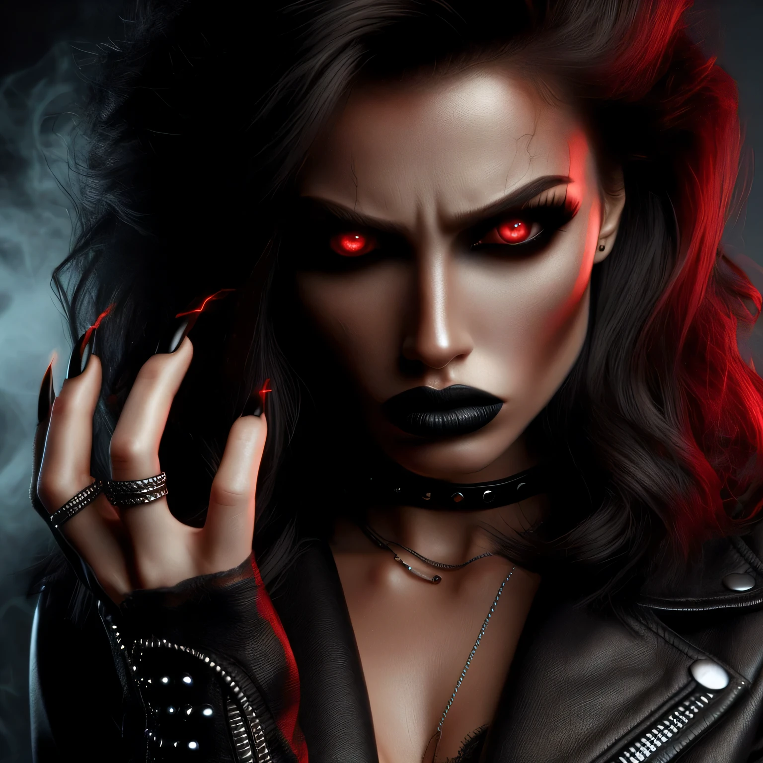 Gothic vampires at Night, dynamic lighting, chiaroscuro, hyperrealism, luminism, HD, very detailed, 4k, 8k, shot on a Nikon Z7 II and Nikon NIKKOR Z 105mm f/2.8 VR S, best quality, detailed face, detailed eyes, detailed pupils, detailed clothes and features, clear background
