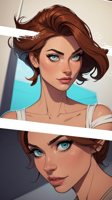 Personagem mulher Olivia Wilde de guerras Imagem de desenho animado de uma mulher .cartoon style illustration, estilo de arte dos desenhos animados, estilo de arte dos desenhos animados, digital illustration style, design de personagens altamente detalhado, arte digital detalhada coragem, Forest fan art, Design de personagens de retrato, beautiful digital illustration, retrato de alta qualidade, Arte em quadrinhos, mulher jovem cabelo com transas lindas . Beautiful lined eyes Medium large bust and wonderful sexy clothes. image expression of sexual desire from the waist to the head illustration