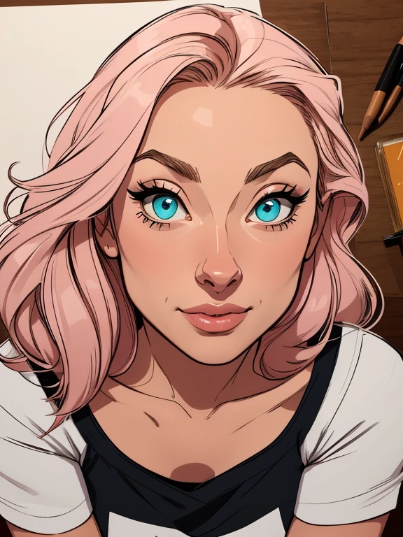 Personagem mulher Olivia Wilde de guerras Imagem de desenho animado de uma mulher .cartoon style illustration, estilo de arte dos desenhos animados, estilo de arte dos desenhos animados, digital illustration style, design de personagens altamente detalhado, arte digital detalhada coragem, Forest fan art, Design de personagens de retrato, beautiful digital illustration, retrato de alta qualidade, Arte em quadrinhos, mulher jovem cabelo com transas lindas . Beautiful lined eyes Medium large bust and wonderful sexy clothes. image expression of sexual desire from the waist to the head illustration