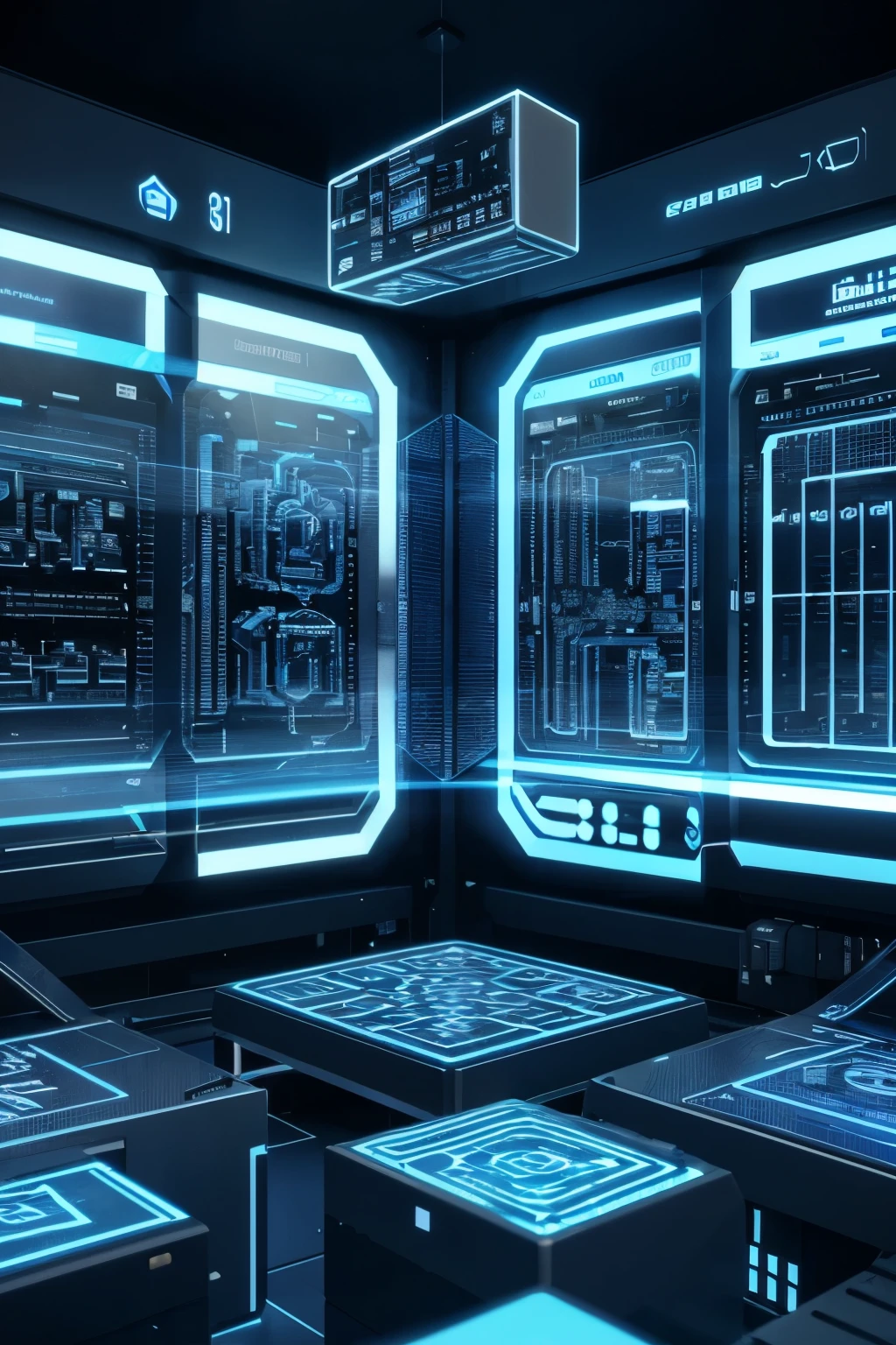 Machines with blue and white images will have a blue glow., IoT and developers are related. Also related to cities 3d abstract rendering overlay, Pre-rendered isometric graphics, Depicted in 3D rendering, Computer Rendering, 3d isometric, 3D isometric, Blueshift Rendering, Isometric 3d rendering, 3d computer
