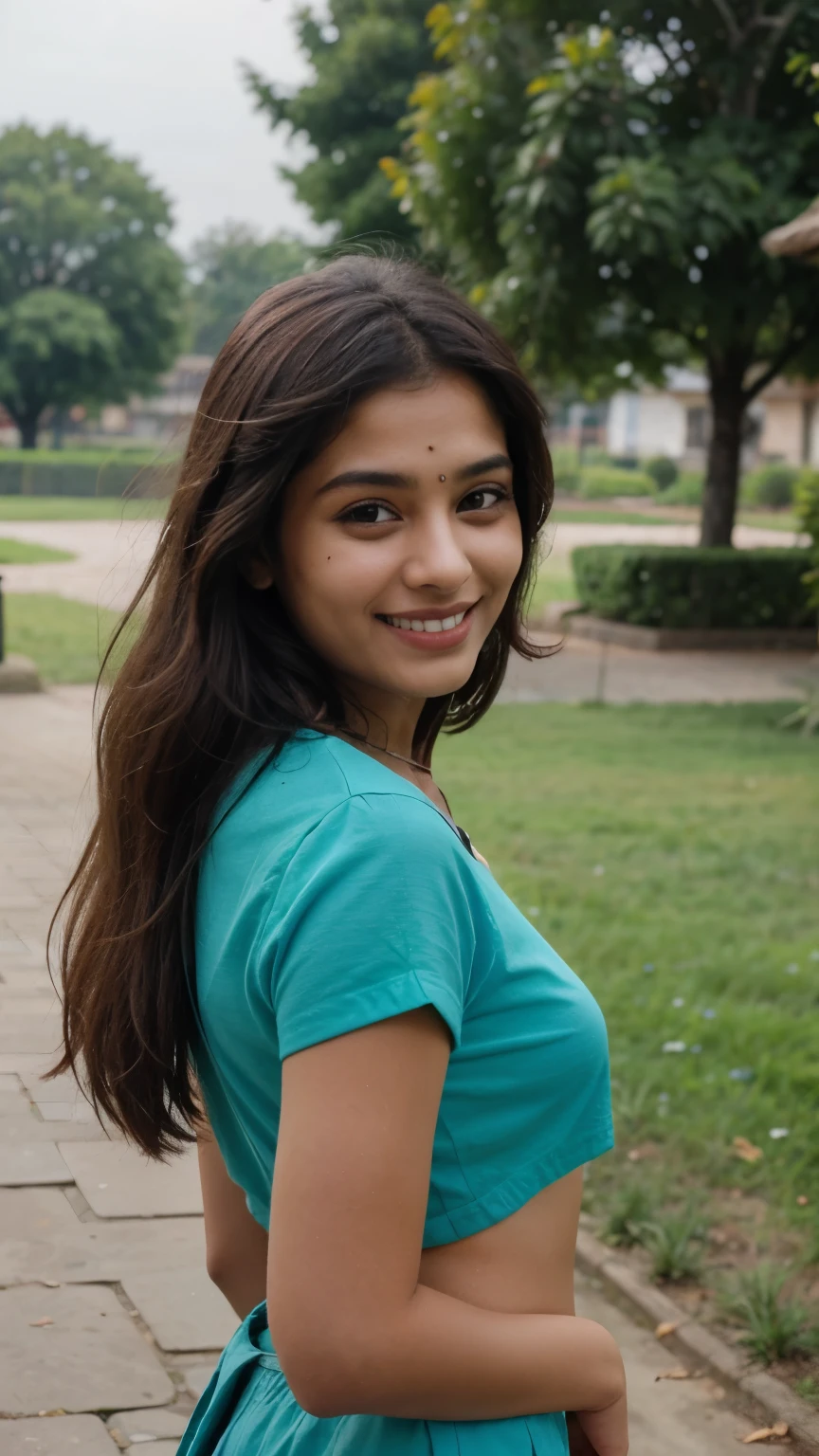 (best quality, 4k, 8k, highres, masterpiece:1.2), ultra-detailed, (realistic, photorealistic, photo-realistic:1.37)
20 year old Indian women, glowing fair skin, wearing t shirt and jeans, straight hair, grey eyes, pink juicy lips, brown hair, extra long hair, smiling, attractive big breast, looking at camera