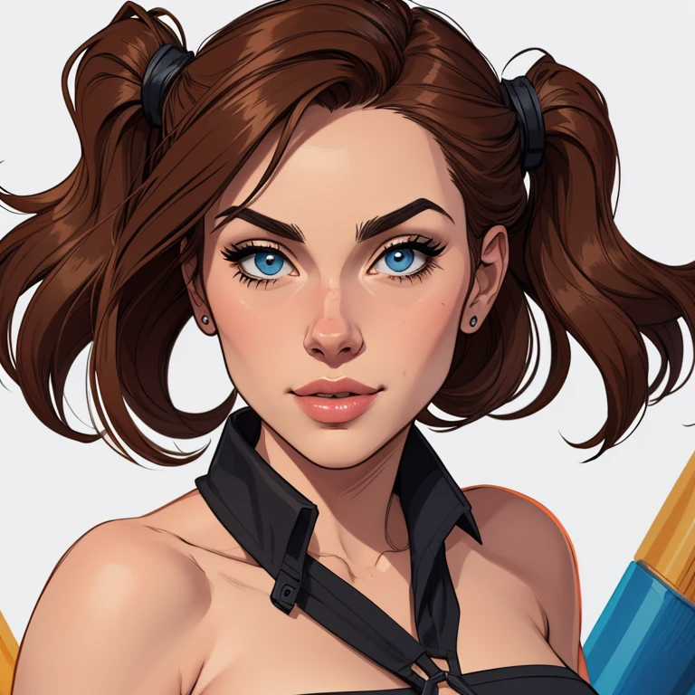 estilo de desenho animado:1.2), mulher brasileira draw ART Artline fundo branco mulher Imagem de desenho animado de uma mulher , roupas sensuais , garota super valente destemida , Ilustra??o estilo desenho animado, estilo de arte dos desenhos animados, estilo de arte dos desenhos animados, digital illustration style, design de personagens altamente detalhado, arte digital detalhada fofa, City fan art, design de personagem retrato, beautiful digital illustration, retrato de alta qualidade, arte em quadrinhos, retrato do design do personagem, white background Busty without clothes and medium breasts cartoon style female character dressed in Fallout 4 uniform