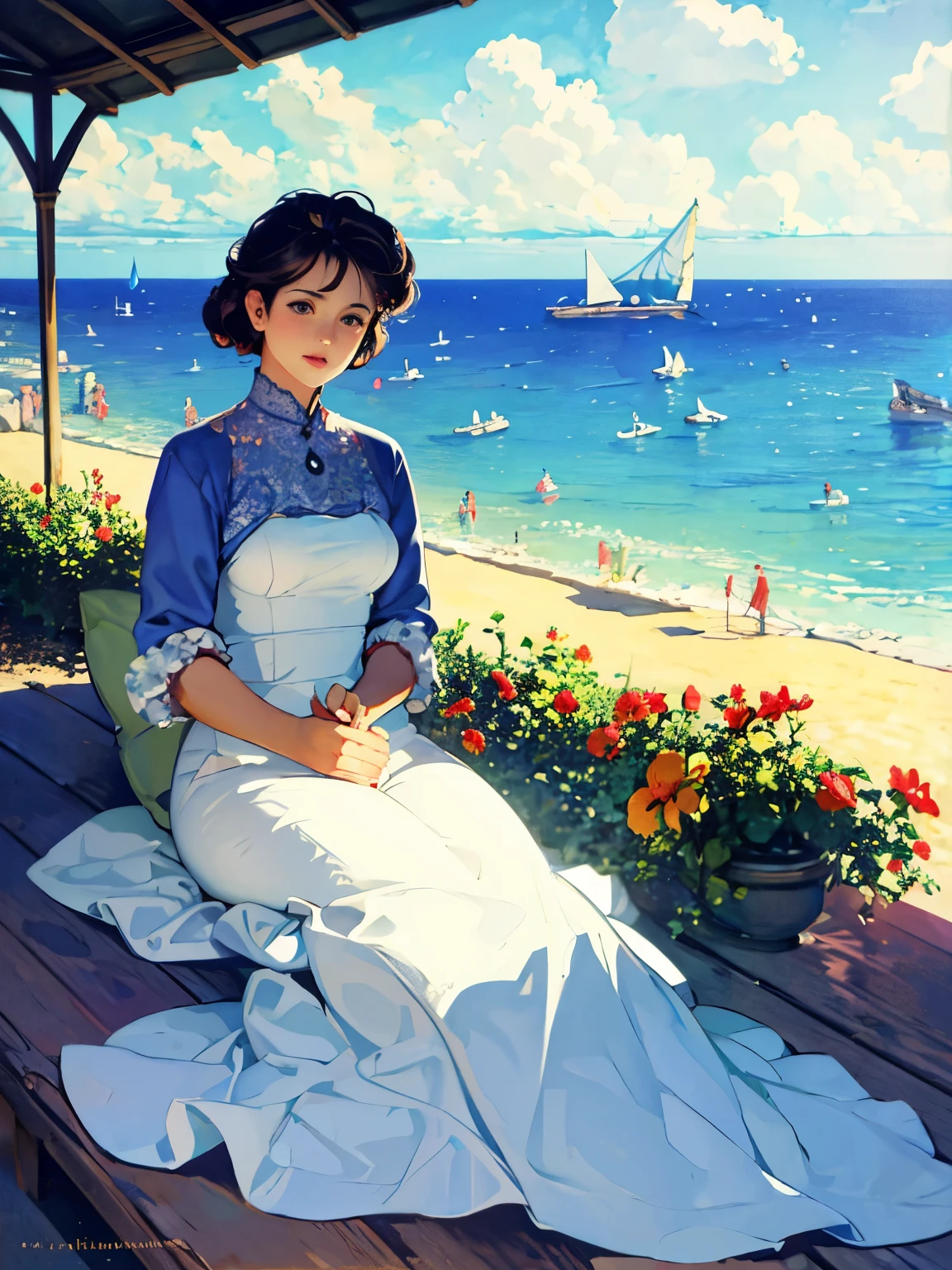 Beautiful oil painting of the Canary Islands in the style of Claude Monet、• Slice an orange and add it to iced tea.、Relax while watching the sea。
• When the summer sun passes over the beach、Life feels fresh and fun。
• Time in the Canary Islands is quiet.、So much so that I forget who I am。
• Fun summer days of the past々I remember、Those memories have already faded、Just live your life。