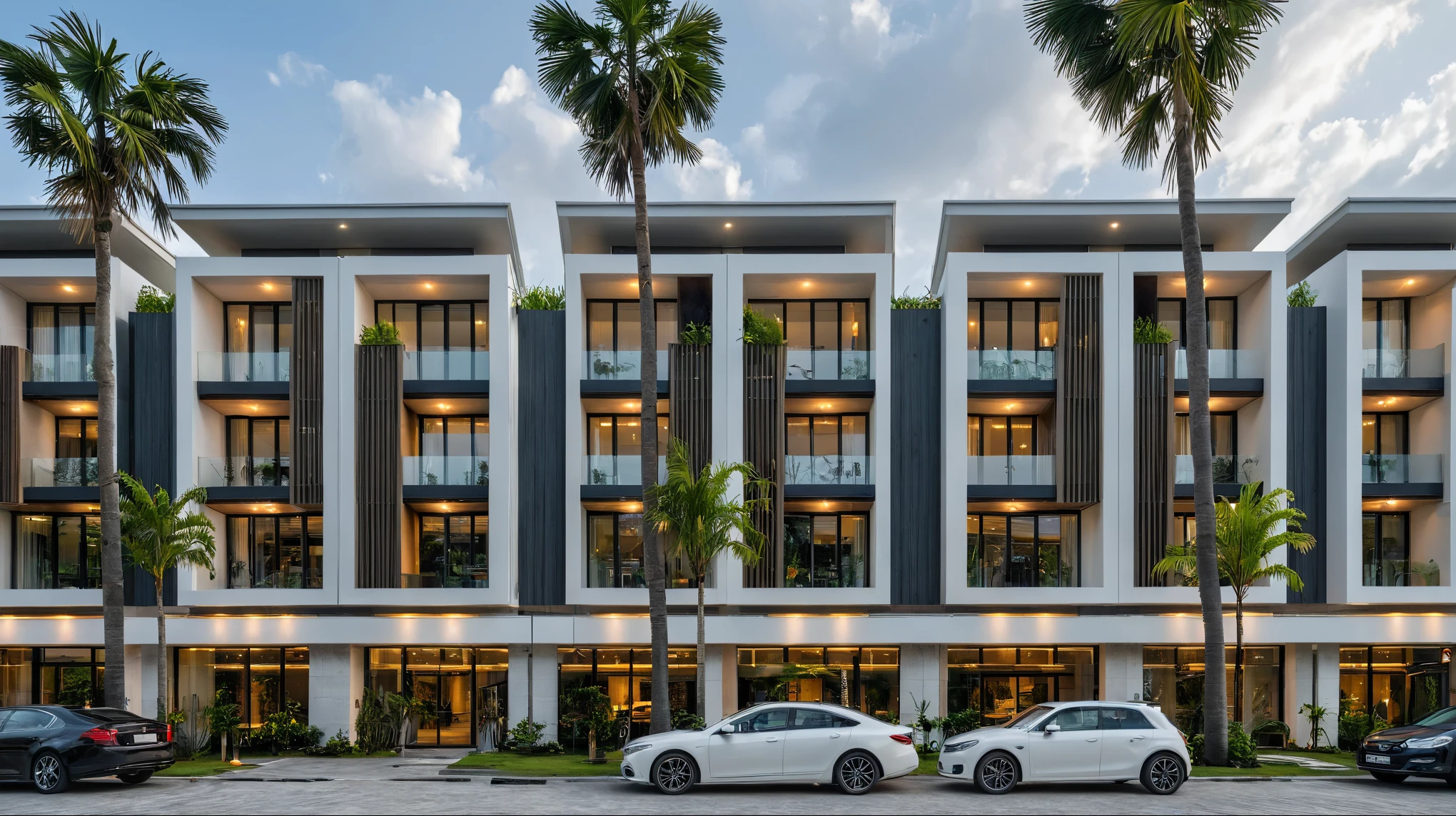 Masterpiece, high quality, best quality, authentic, super detail, outdoors, onestoreyvillaXL, aiaigroup, house style modern on the street ,stairs, white wall ,road,pavement, grass, trees, sky, cloud, (daylight:1.1)
