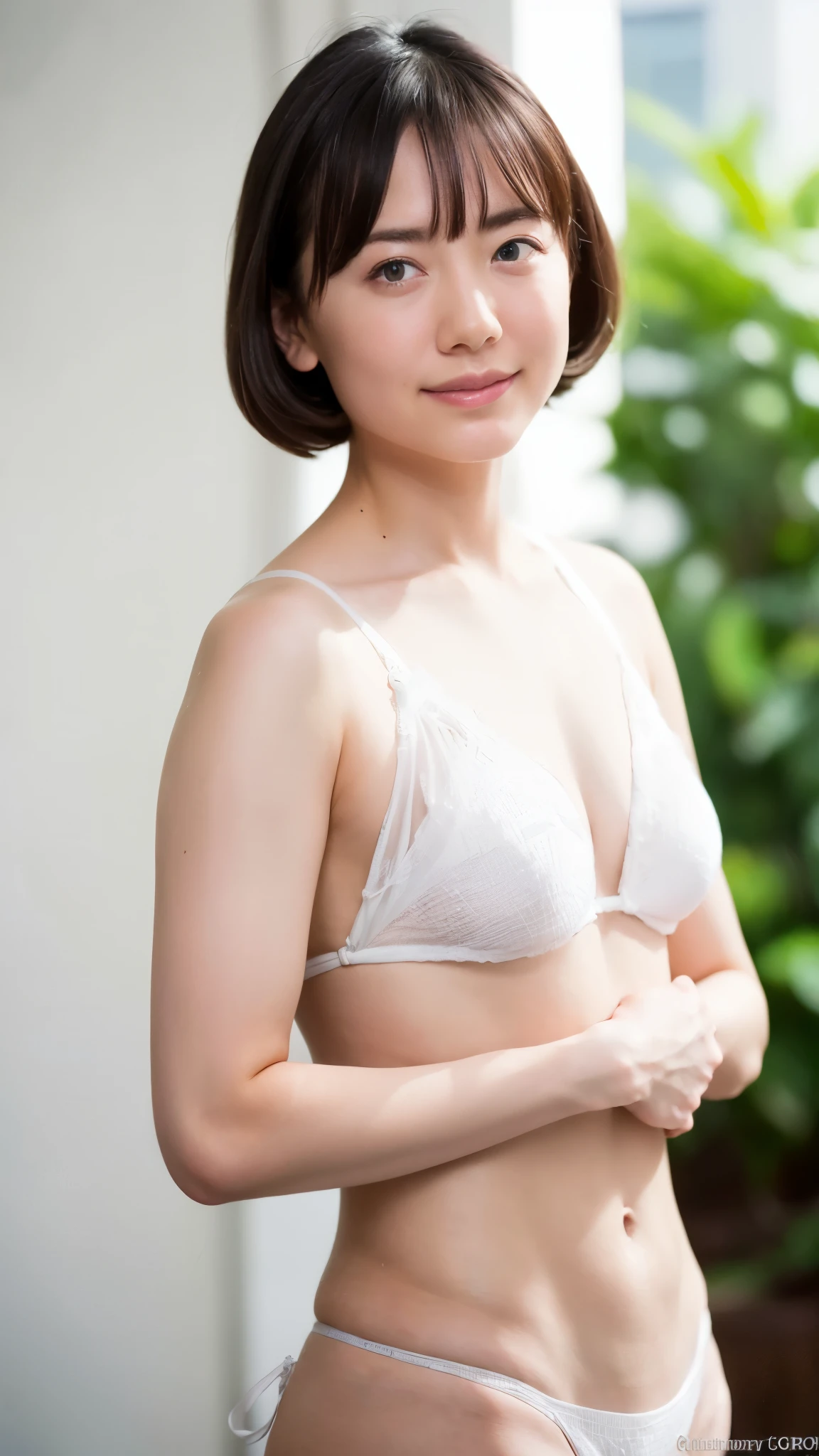 "((highest quality,16k,High resolution,masterpiece:1.6)),ultra-detailed,(Realistic,photoRealistic,photo-Realistic:1.6),18-year-old,whole body,((Place your arms behind your head and show your sides.:1.5)),(( White Micro Bikini:1.6)),beautiful detailed face,detailed, Thin waist and thick hips,Very beautiful and healthy girl, ((The body is facing forward and glaring at the camera:1.6)),fit pic, Cottagecore!! Fitness Body, Amouranth, Beautiful face with arms and legs, better known as Amouranth,,((Beautiful background blur))、Soft studio lighting,((Delicate artwork dark grey background))、((A beautiful figure that stands out against a dark background))、((Anatomically correct fingers of the hand))、((Correct Number))、
Soft lighting"
