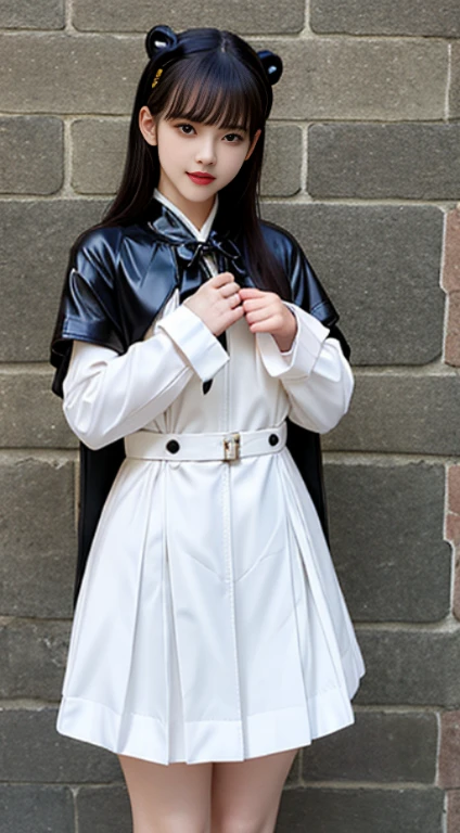 Latex pvc leather cape cloak coat satin sailor uniform