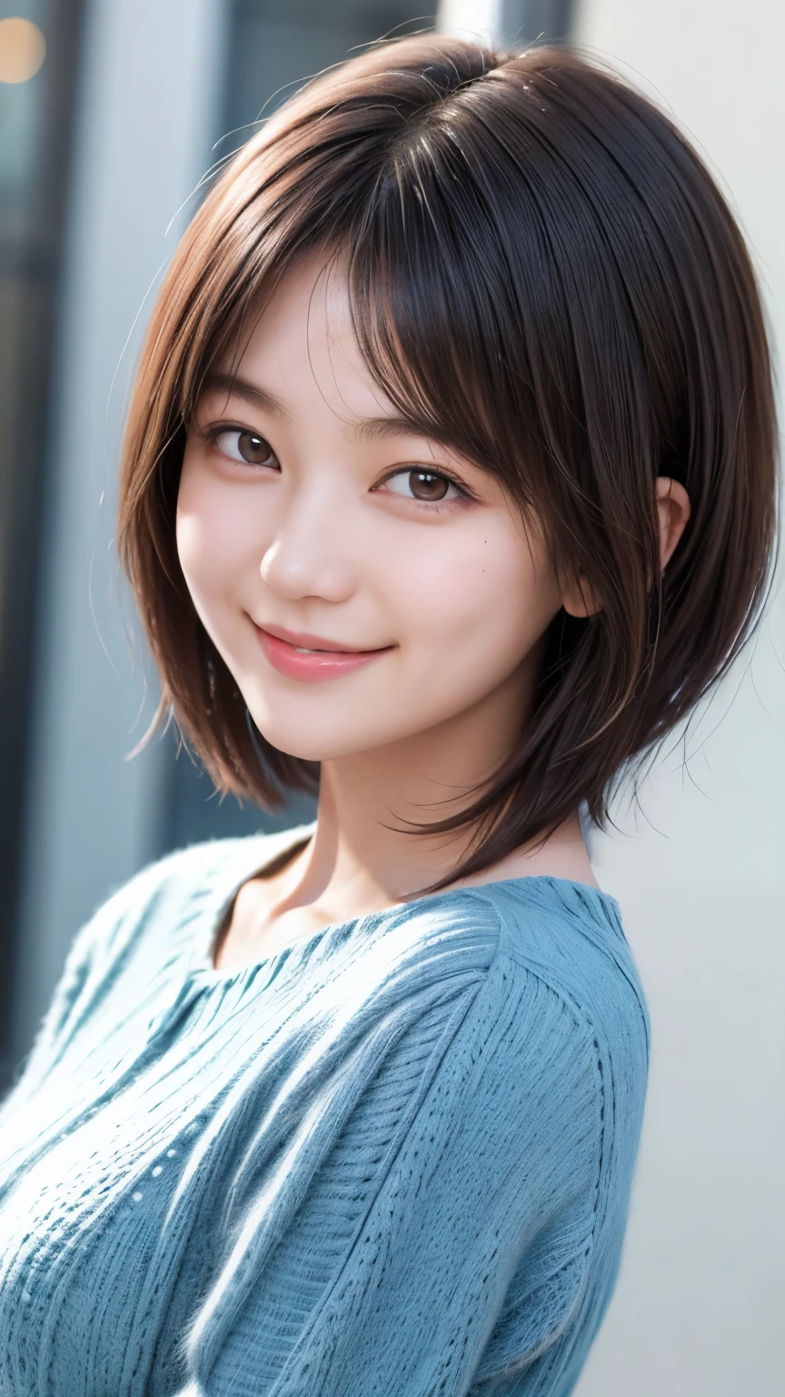 215 Short Hair, 20-year-old woman, A kind smile