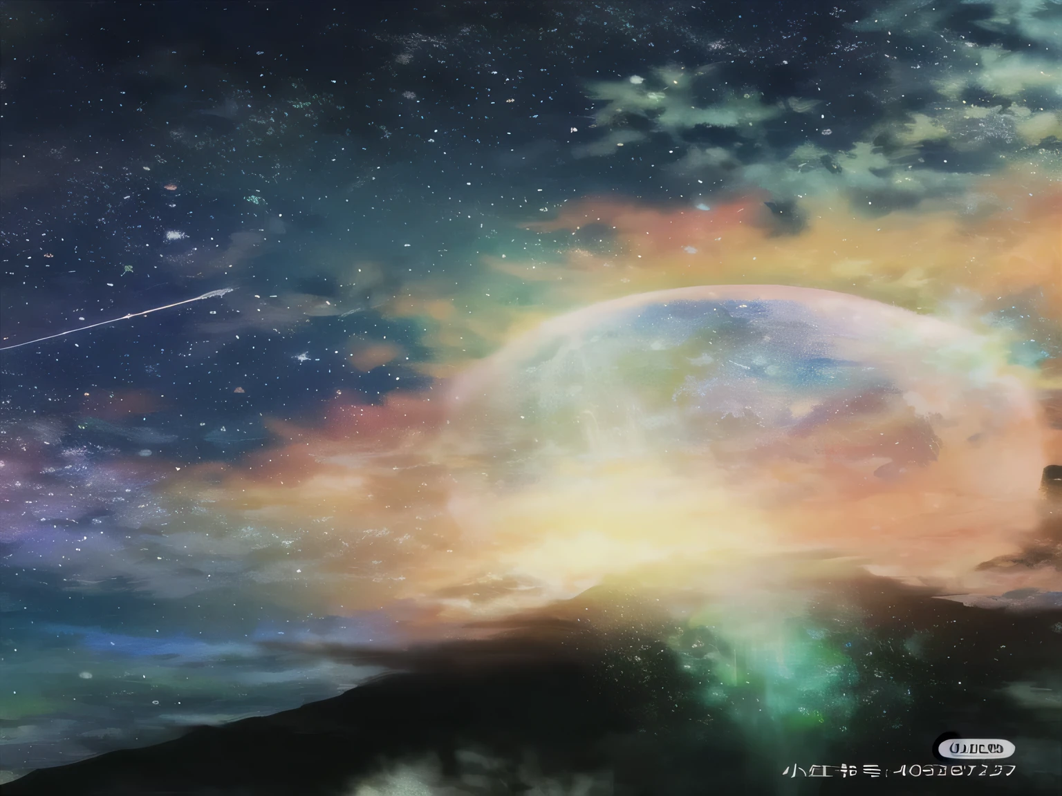 Close up of colorful sky and bright moon, Colorful as the universe, space sky, Sunshine Rainbow Galaxy Rough Sea, Colorful Paradise, Space Color, Gorgeous background, universe in sky, beautiful space, Universe sky, Hyperreal space, Sitting on the cosmic cloudscape, The colorful ultimate moon gate of the universe, astral background, Paradise planet in the background, celestial background