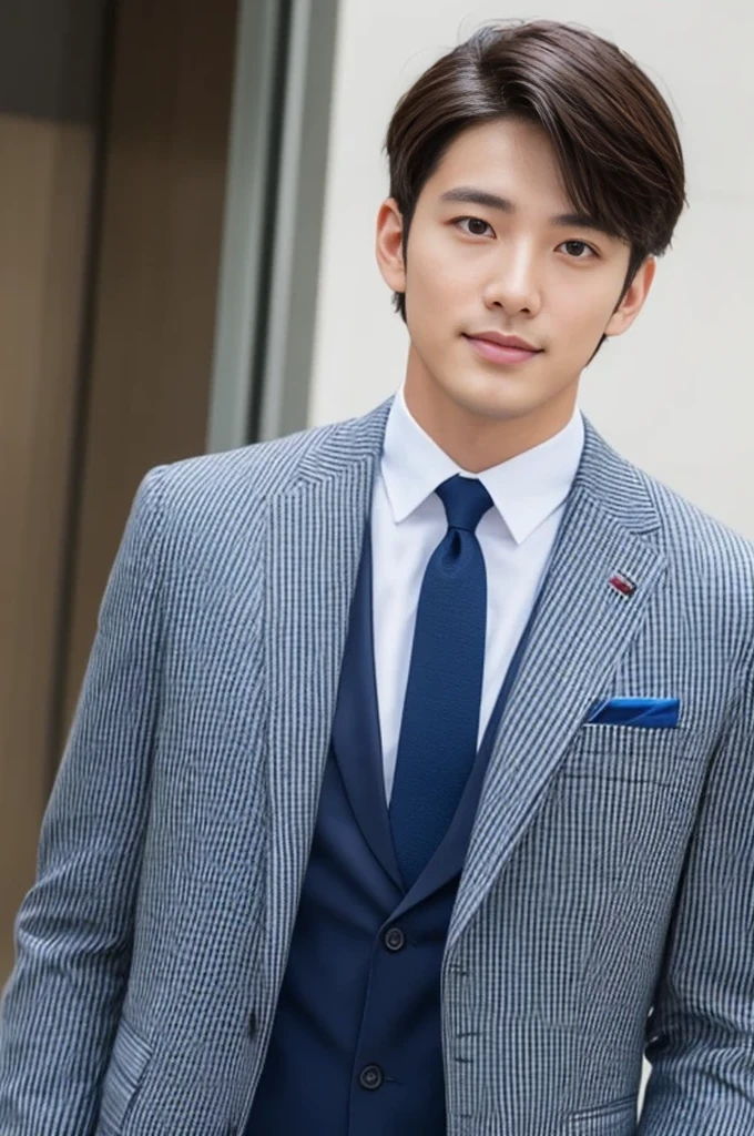 ((Stand up straight、Hair parted from left to right)) 30-year-old handsome employee、Hair is neat.No short beard.no beard. (Super handsome S-class suit guy)、 Japanese 30-year-old man、 merchant、 Ultra-luxury set、 office、 Stand up in a suitSyoung handsome man、 Full body image、 (CG Unity 8K high-detail photos)、 (a very detailedSThe handsome guy in the class)、 (Photos are real)、 ((top quality))、 Super detailed、 (Masterpiece)、 Ultra high quality、 High、 audience、 gentleman、 very beautiful hair、 short hair、 bright photos、 As handsome as a model、 As handsome as an idol、 Luxury watches、 Eyes balanced looking at the audience with a slight smile