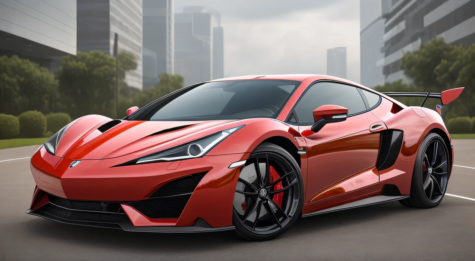 cool sports car, Cyberpunk style, AN EXAGGERATED LOOK, Futurism, Technology - Automatic
