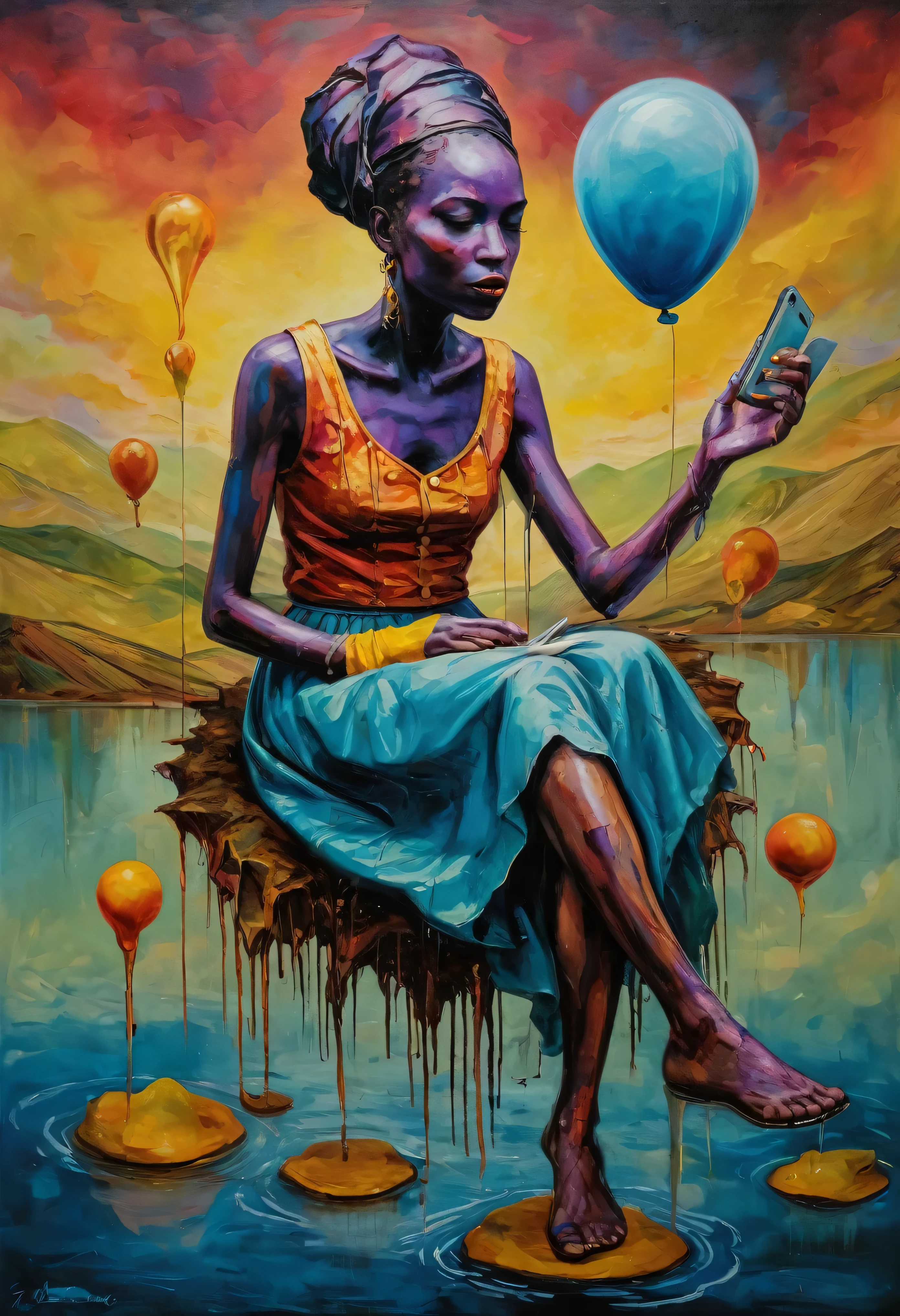 (Artistic Masterpiece of Romantic Life) ( (Themed Art of Life) ( (Conceptual Art) (NFT Exclusive) (Fauvism Work) ()”) Where visual poetry transcends traditional boundaries and embraces the dynamic interplay between creativity and technology Takes),dripping paint,darkart,style, in the style of esao andrews