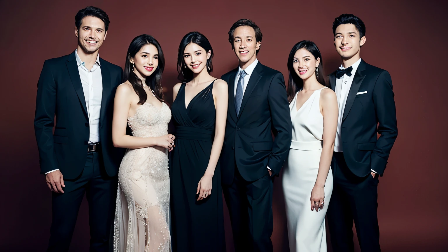 Designer Team,8 people,Many people together,European and American,There are men and women,Happy smile,Suit,Simple and clean background,There is space around people