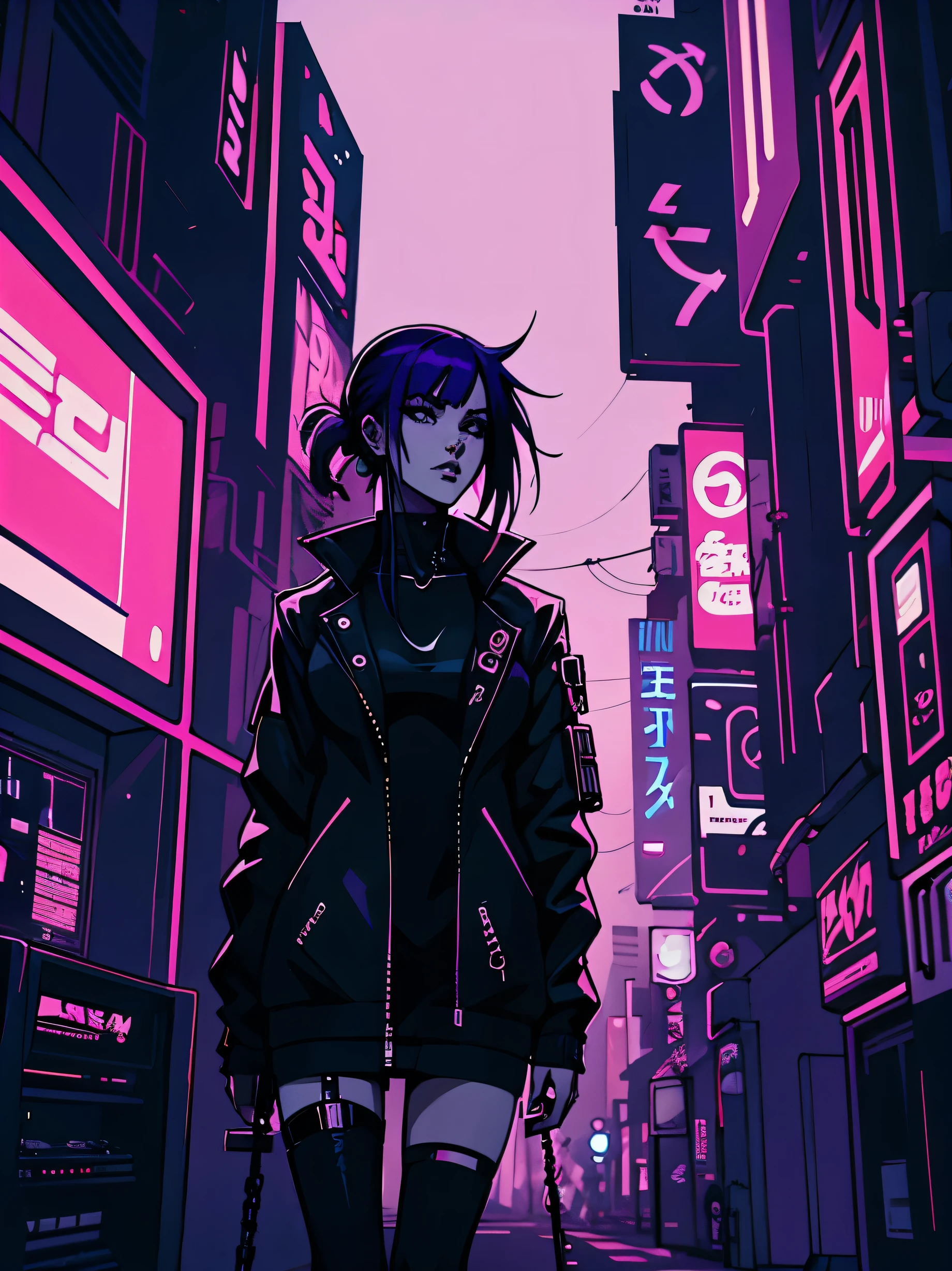 anime girl with purple hair smoking a cigarette in a dark room, cyberpunk art style, digital cyberpunk anime art, anime cyberpunk art, cyberpunk anime art, cyberpunk horror style, cyberpunk character art, dark cyberpunk illustration, female cyberpunk anime girl, cyberpunk artstyle, cyberpunk themed art, in cyberpunk style, cyberpunk character design, gothic - cyberpunk, has cyberpunk style
