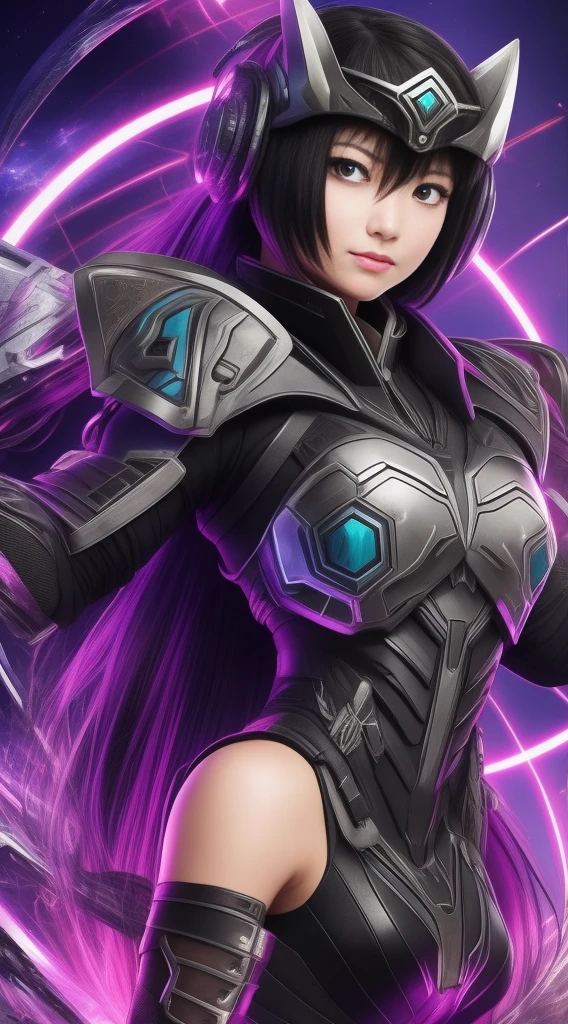 Super Realistic+++++, sharpness++, ultra detailed+, masterpiece+, RAW photo+, epic+, selfie, Live Action+, Beautiful++++, Pretty++, (Japanese Babe Girl)+++++, age:12YO, teen, smiley+, huge boobs+++, (breast enlargement)++++, sharpness++, ultra detailed+, Armor Color:Turquoise+, Armor motif:rain frog+++, (Armed exoskeleton)++, (Royal Wreckage Armament), semi naked++++++, (Fine Machinery), Cyberpunk+++, metallic, mechanical, (Complex structure)++, (shapely figure)++, (Fine pattern)++, wiring, black hair+, Location:night city+++, one Person++++++