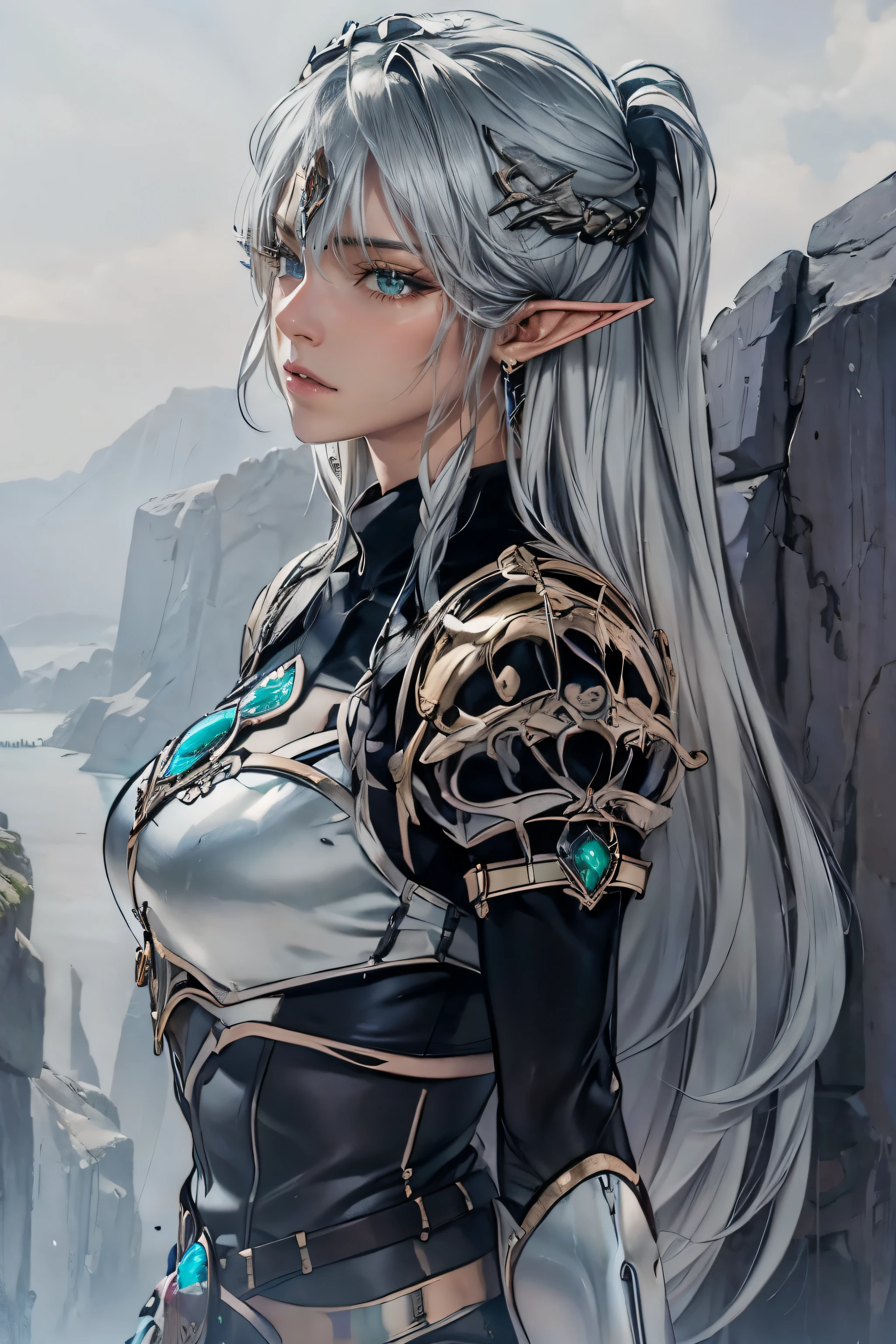 Muscle Girl, Black hair, Asgard,valkyrie,Mrs. Knight,Correct anatomy,Epic digital art,com.tmasterpiece,8K,High definition resolution,Detailed drawing,With high quality,, Epic composition,