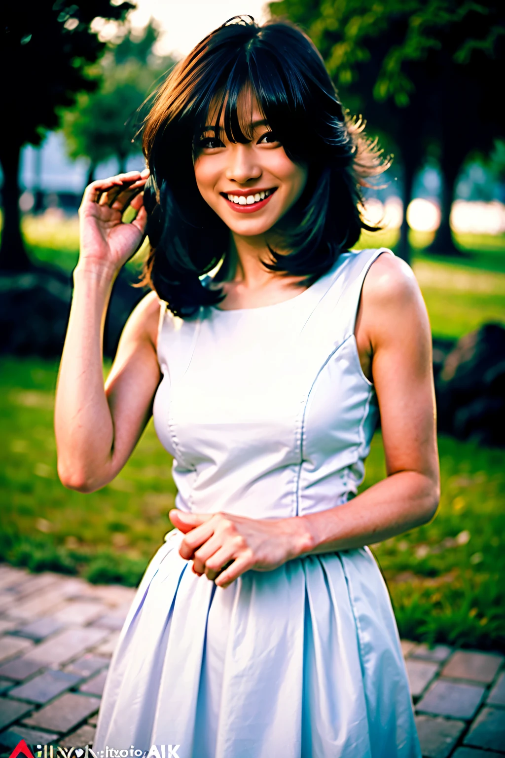 4K, photograph, Realistic,highest quality,One girl,woman,smile, Portraiture, White Dress
,akinav1,