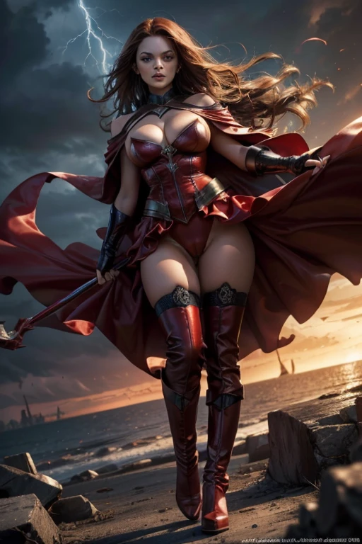 The setting is the middle of a ruined nyc war-torn landscape with rubble collapsed buildings and debris scattered around.
In the foreground,pornstar margot robbie as marvel comics scarlet witch wearing original comicbook costume design sexy red leotard and pink tights, red cape
high heel boots
( use scarlet witch costume reference urls: https://i.pinimg.com/originals/b9/d1/83/b9d1836758e418b29617bfa0dc4edf31.jpg
https://cosplayers.acparadise.com/53187/53187-f5e74a72cc100ecef27cf125ad9c9ac5.jpg
https://images-wixmp-ed30a86b8c4ca887773594c2.wixmp.com/f/69a946b2-4e42-45ce-afac-63d16bfbe1fa/d5lymgl-25327665-fa69-447d-a9f1-e03fb9dcb1aa.jpg/v1/fill/w_730,h_1095,q_75,strp/scarlet_witch_recline_by_hollygloha-d5lymgl.jpg )
pornstar smoky eyes dark eyeliner, mascara, eyeshadow make up
ultra-tight high waist ultra-high-cut cameltoe panties showing her hips, pelvis and detailed cameltoe, smooth shaved pussy
red satin cape billowing in the wind
long black hair rimlight blowing billowing in the wind summons lightning, casting a powerful spell. The sky is dark and ominous, with flashes of lightning illuminating the scene. The scene is dynamic and intense, capturing the chaos and heroism of the battle.
, low-angle shot, wide-angle shot, handheld shot, dramatic angle, extreme angle shot, epic fantasy
scarlet red pussy strap bondage costume
mylatexbaby
latex-post.com
(red satin cape billowing in the wind)
deep detailed bald-pussy cameltoe