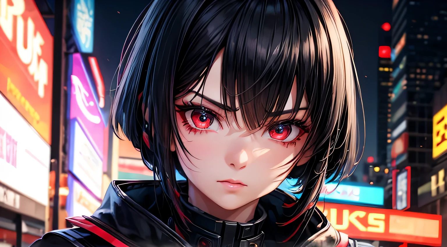 Black Bob Animation Art　Cool red eyes