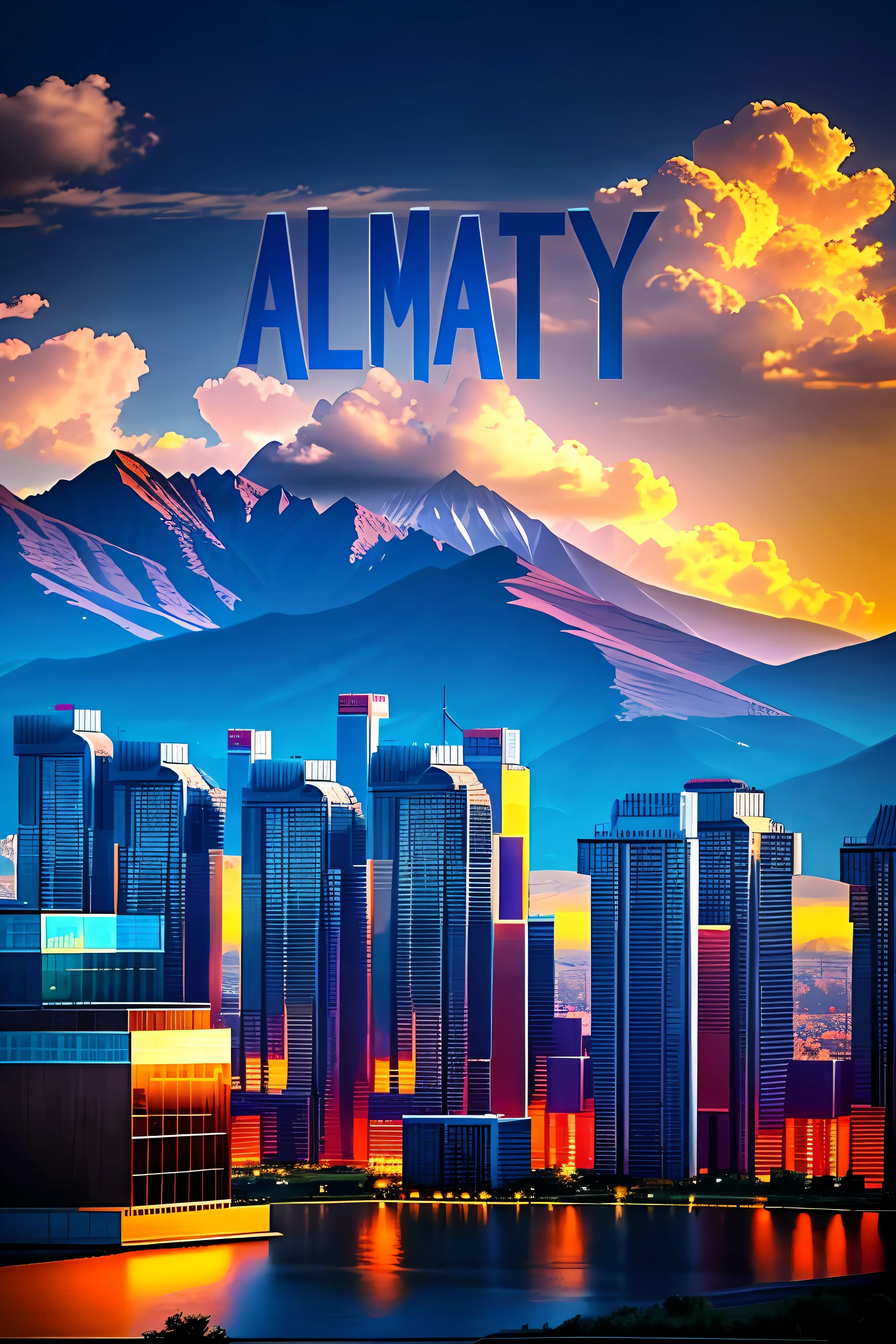 There is a picture of the city，The background is a mountain, azamat khairov, album covers!, Appalling, alamy stock photo, alternate album cover, album, azimov, Inspired by Albert Nemessi, romanize: Alcaba, album covers, abnormal giant breasts, album covers, Cover art, in a tropical and dystopic city