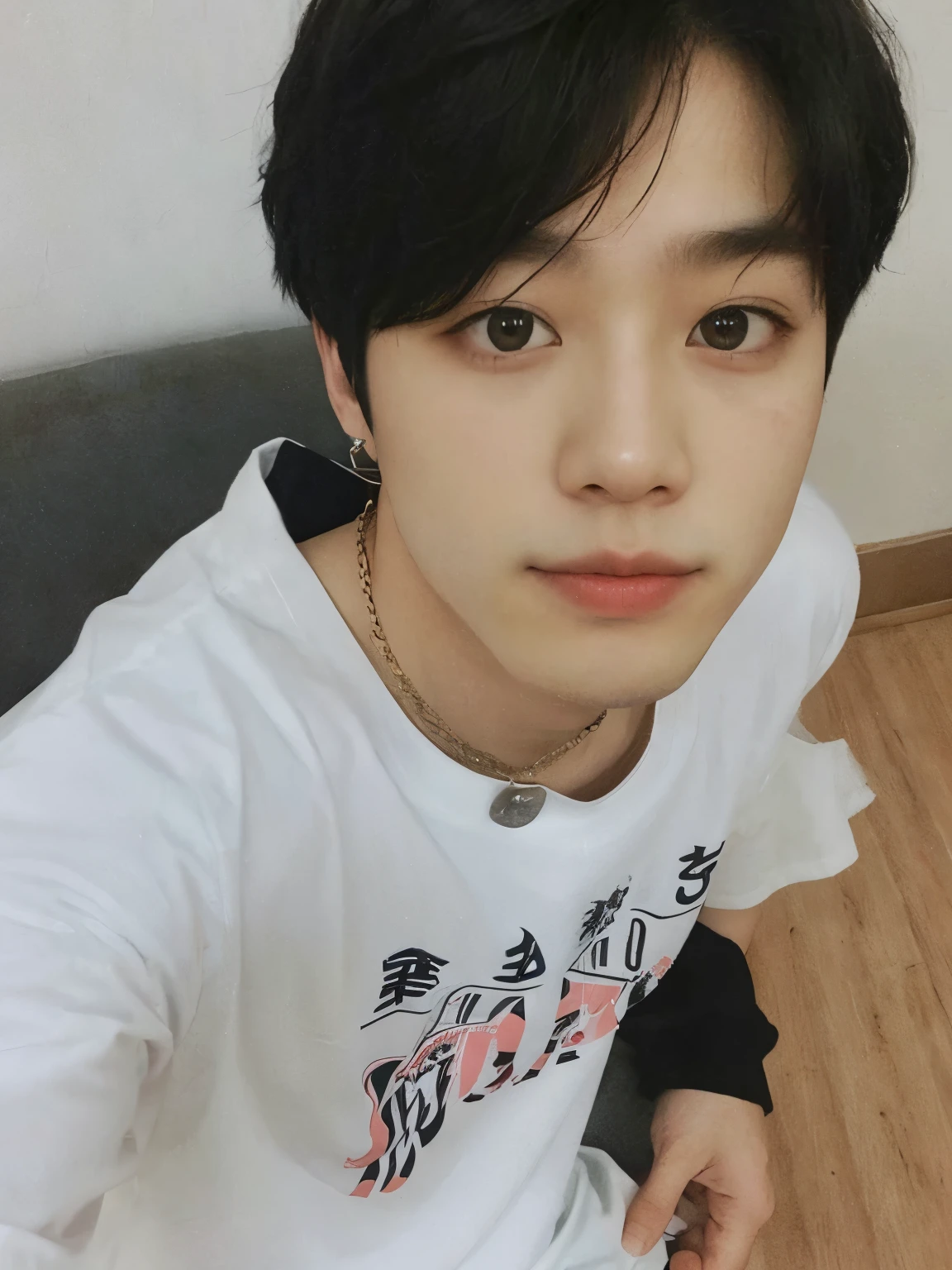 There's a man with a white shirt and black bracelet, accurate Jimin face, park Jimin, Jimin\the full lips, Jimin\the right eyelid is swollen, Jimin\o nariz grego, Jimin, adorable and pale korean face, hyung tae, Kim Doyoung, Tae June Kim, Hong junho hyung, Yoongi de cabelo preto, Jung Jaehyun, pintar ulzzang