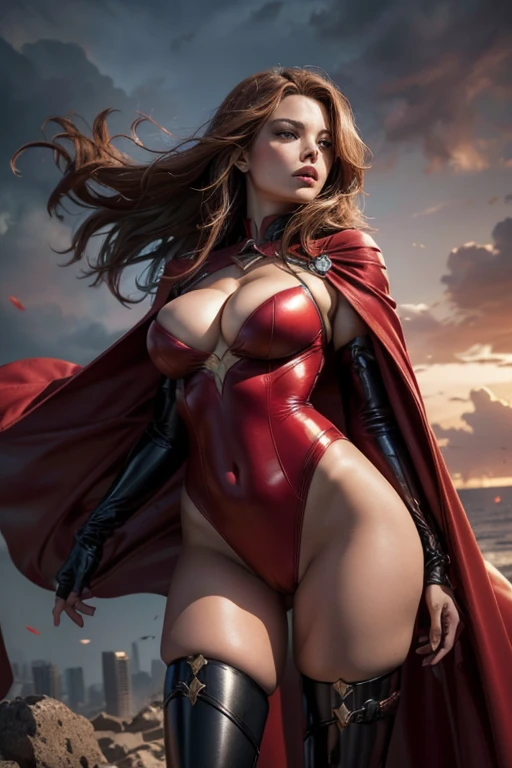 The setting is the middle of a ruined nyc war-torn landscape with rubble collapsed buildings and debris scattered around.
In the foreground,pornstar margot robbie as marvel comics scarlet witch wearing original comicbook costume design sexy red leotard and pink tights, red cape
high heel boots
( use scarlet witch costume reference urls: https://i.pinimg.com/originals/b9/d1/83/b9d1836758e418b29617bfa0dc4edf31.jpg
https://cosplayers.acparadise.com/53187/53187-f5e74a72cc100ecef27cf125ad9c9ac5.jpg
https://images-wixmp-ed30a86b8c4ca887773594c2.wixmp.com/f/69a946b2-4e42-45ce-afac-63d16bfbe1fa/d5lymgl-25327665-fa69-447d-a9f1-e03fb9dcb1aa.jpg/v1/fill/w_730,h_1095,q_75,strp/scarlet_witch_recline_by_hollygloha-d5lymgl.jpg )
pornstar smoky eyes dark eyeliner, mascara, eyeshadow make up
ultra-tight high waist ultra-high-cut cameltoe panties showing her hips, pelvis and detailed cameltoe, smooth shaved pussy
red satin cape billowing in the wind
long black hair rimlight blowing billowing in the wind summons lightning, casting a powerful spell. The sky is dark and ominous, with flashes of lightning illuminating the scene. The scene is dynamic and intense, capturing the chaos and heroism of the battle.
, low-angle shot, wide-angle shot, handheld shot, dramatic angle, extreme angle shot, epic fantasy
scarlet red pussy strap bondage costume
mylatexbaby
latex-post.com
(red satin cape billowing in the wind)
deep detailed bald-pussy cameltoe