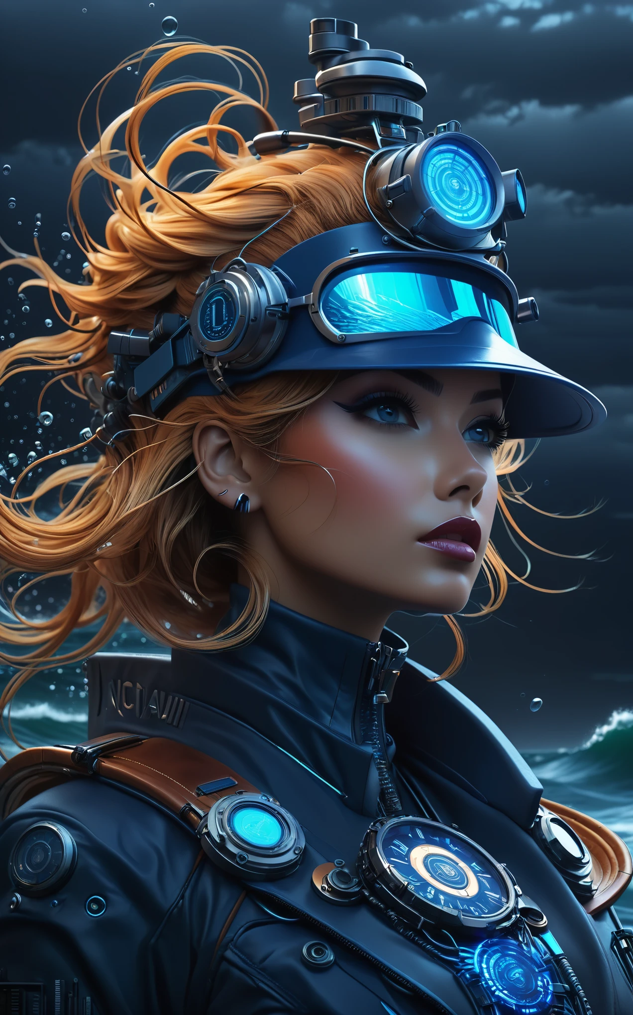 Nazare Nautica vol.2 - Members, by Luis Duarte, Luis Duarte style, Nanopunk, blue shading, Nazare style, Element Water, Mythpunk, Graphic Interface, Space Art, Sci-Fic Art, Dark Influence, NijiExpress 3D v3, Kinetic Art, Datanoshing, Oilpainting, Ink v3, Splash style, Abstract Art, Abstract Tech, Cyber Tech Elements, Futuristic, Epic style, Illustrated v3, Deco Influence, AirBrush style, drawing