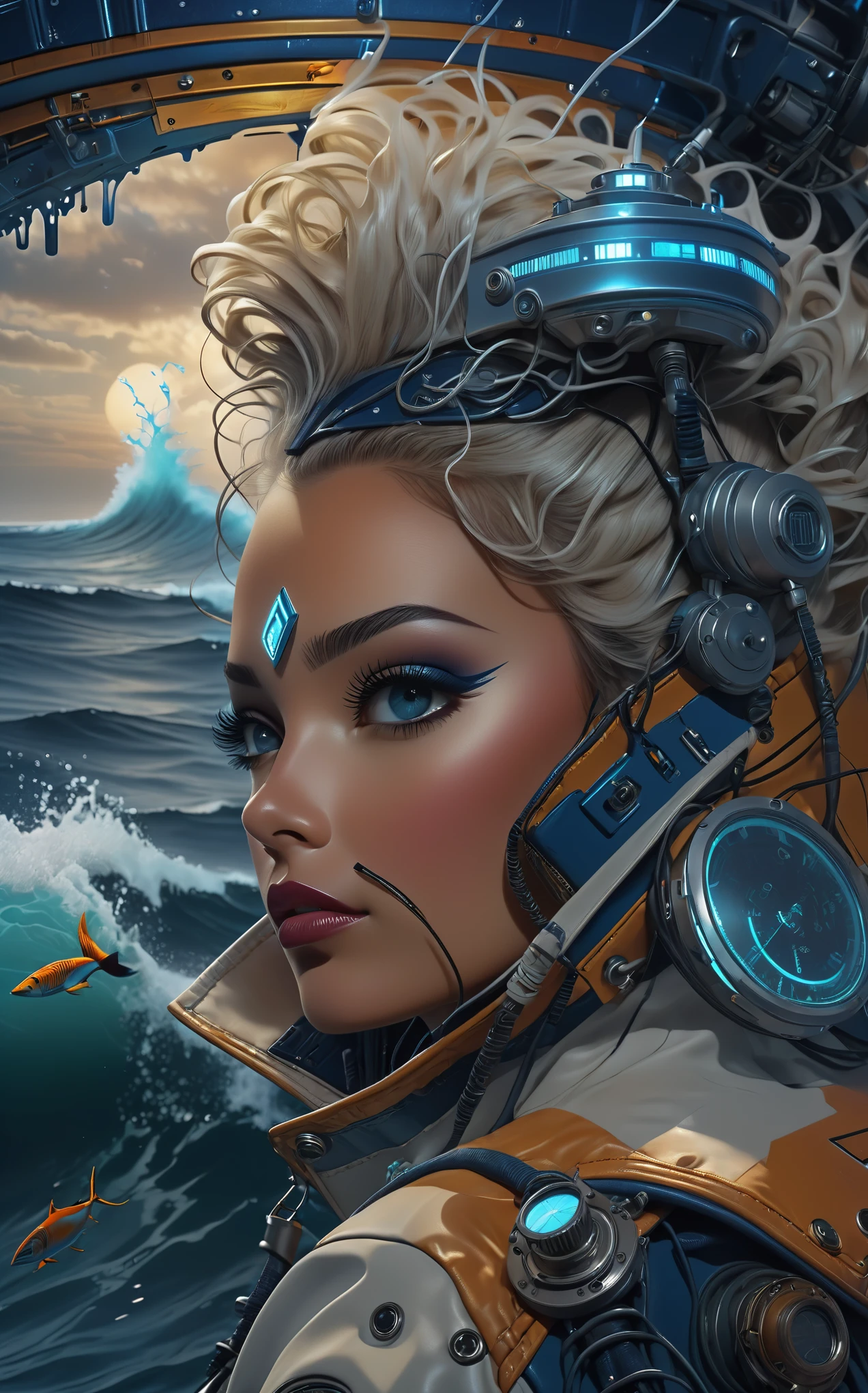 Nazare Nautica vol.2 - Members, by Luis Duarte, Luis Duarte style, Nanopunk, blue shading, Nazare style, Element Water, Mythpunk, Graphic Interface, Space Art, Sci-Fic Art, Dark Influence, NijiExpress 3D v3, Kinetic Art, Datanoshing, Oilpainting, Ink v3, Splash style, Abstract Art, Abstract Tech, Cyber Tech Elements, Futuristic, Epic style, Illustrated v3, Deco Influence, AirBrush style, drawing