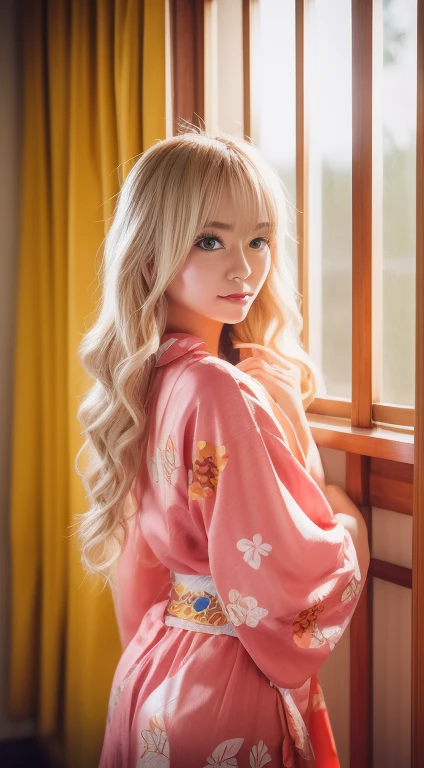 18-year-old woman in Japan , Bright blonde curtain hair、Cute Real Photo Girl、,skin tanned、sun burn、Wear a yukata
Highest Quality, masutepiece, 超A high resolution, (Photorealistic:1.4), Raw photo,Look at the camera
 Spend time in a Japanese-style room