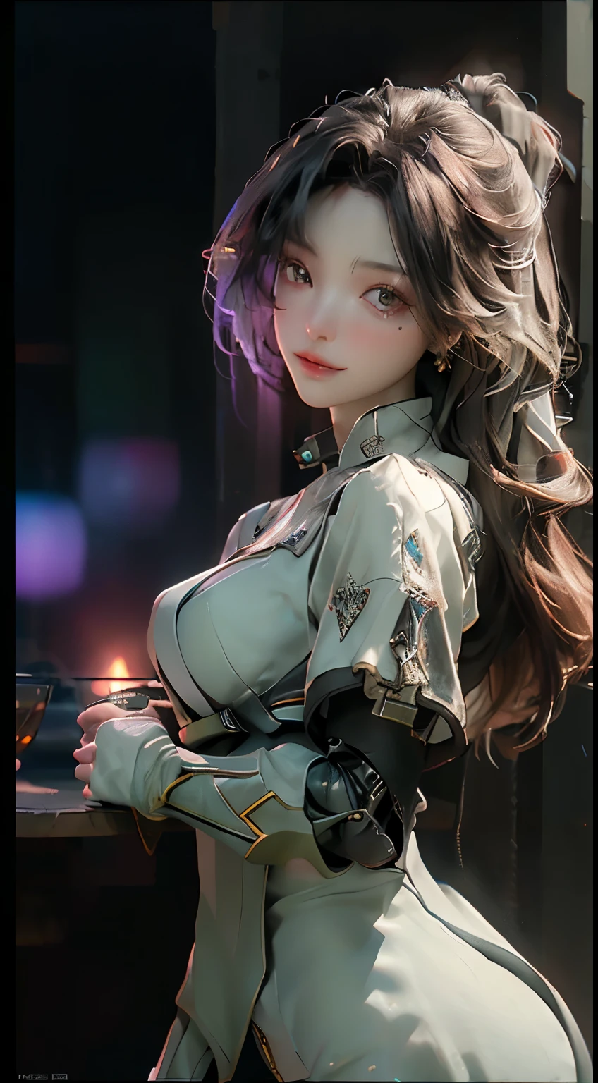 ((Best quality)), ((masterpiece)), (detailed:1.4), 3D, an image of a beautiful cyberpunk female,HDR (High Dynamic Range),Ray Tracing,NVIDIA RTX,Super-Resolution,Unreal 5,Subsurface scattering,PBR Texturing,Post-processing,Anisotropic Filtering,Depth-of-field,Maximum clarity and sharpness,Multi-layered textures,Albedo and Specular maps,Surface shading,Accurate simulation of light-material interaction,Perfect proportions,Octane Render,Two-tone lighting,Wide aperture,Low ISO,White balance,Rule of thirds,8K RAW, naked, hairy pusssy, medium size