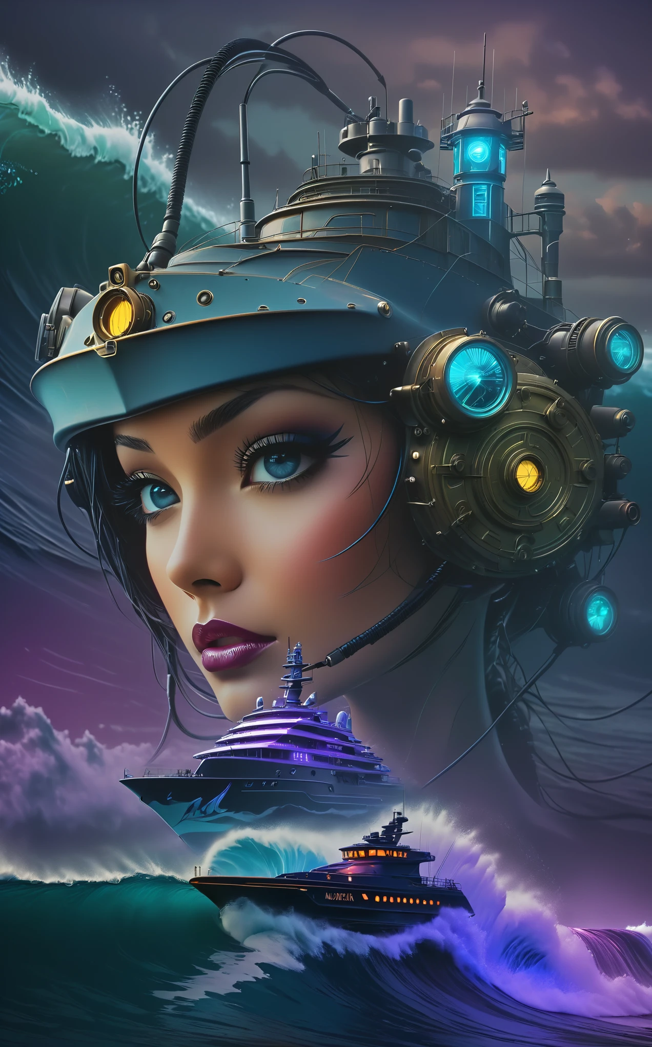 Nazare Nautica vol.2 - Members, by Luis Duarte, Luis Duarte style, Nanopunk, blue shading, Nazare style, Element Water, Mythpunk, Graphic Interface, Space Art, Sci-Fic Art, Dark Influence, NijiExpress 3D v3, Kinetic Art, Datanoshing, Oilpainting, Ink v3, Splash style, Abstract Art, Abstract Tech, Cyber Tech Elements, Futuristic, Epic style, Illustrated v3, Deco Influence, AirBrush style, drawing