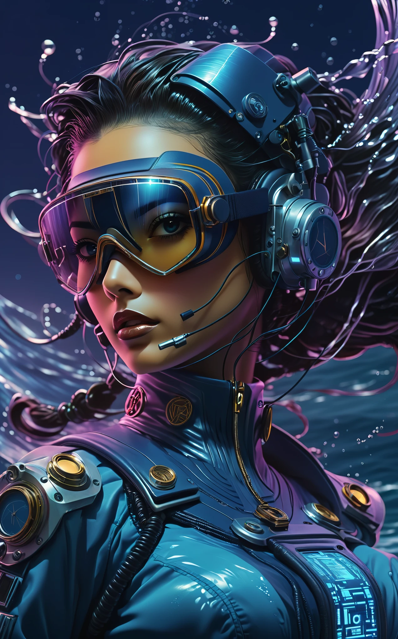 Nazare Nautica vol.2 - Members, by Luis Duarte, Luis Duarte style, Nanopunk, blue shading, Nazare style, Element Water, Mythpunk, Graphic Interface, Space Art, Sci-Fic Art, Dark Influence, NijiExpress 3D v3, Kinetic Art, Datanoshing, Oilpainting, Ink v3, Splash style, Abstract Art, Abstract Tech, Cyber Tech Elements, Futuristic, Epic style, Illustrated v3, Deco Influence, AirBrush style, drawing