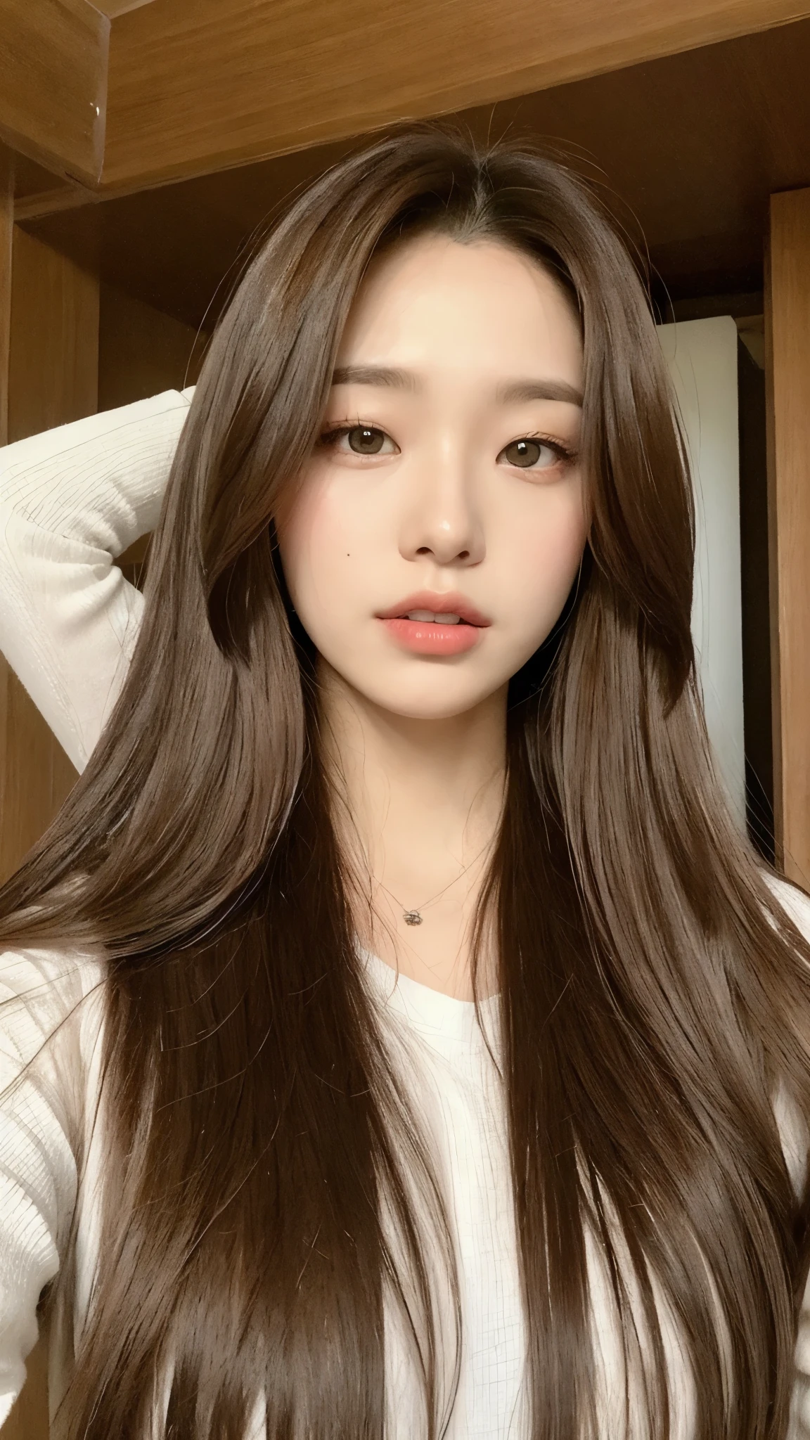 Straight long hair 