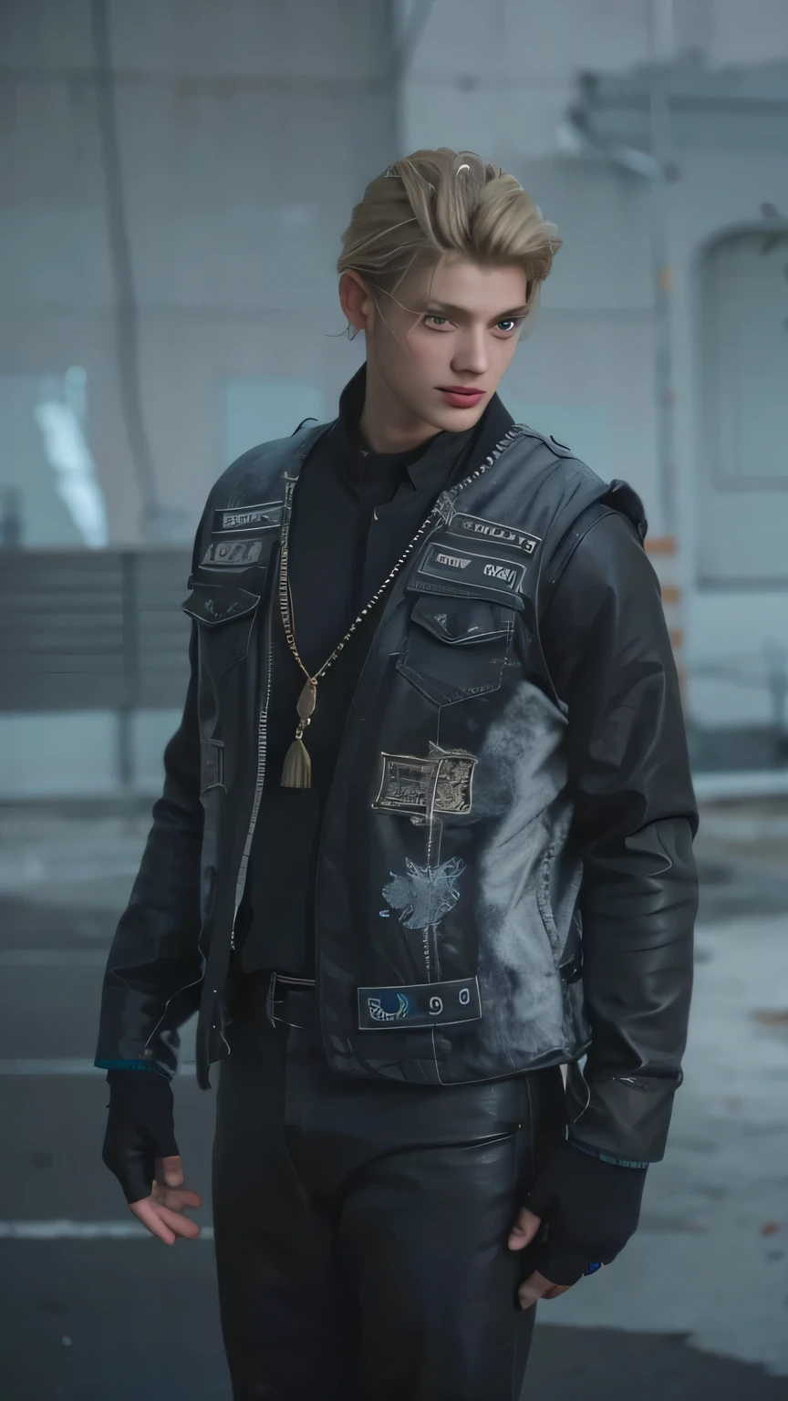 Masterpiece, 1boy, handsome male, face, blue eyes, dimples, best quality,blonde hair