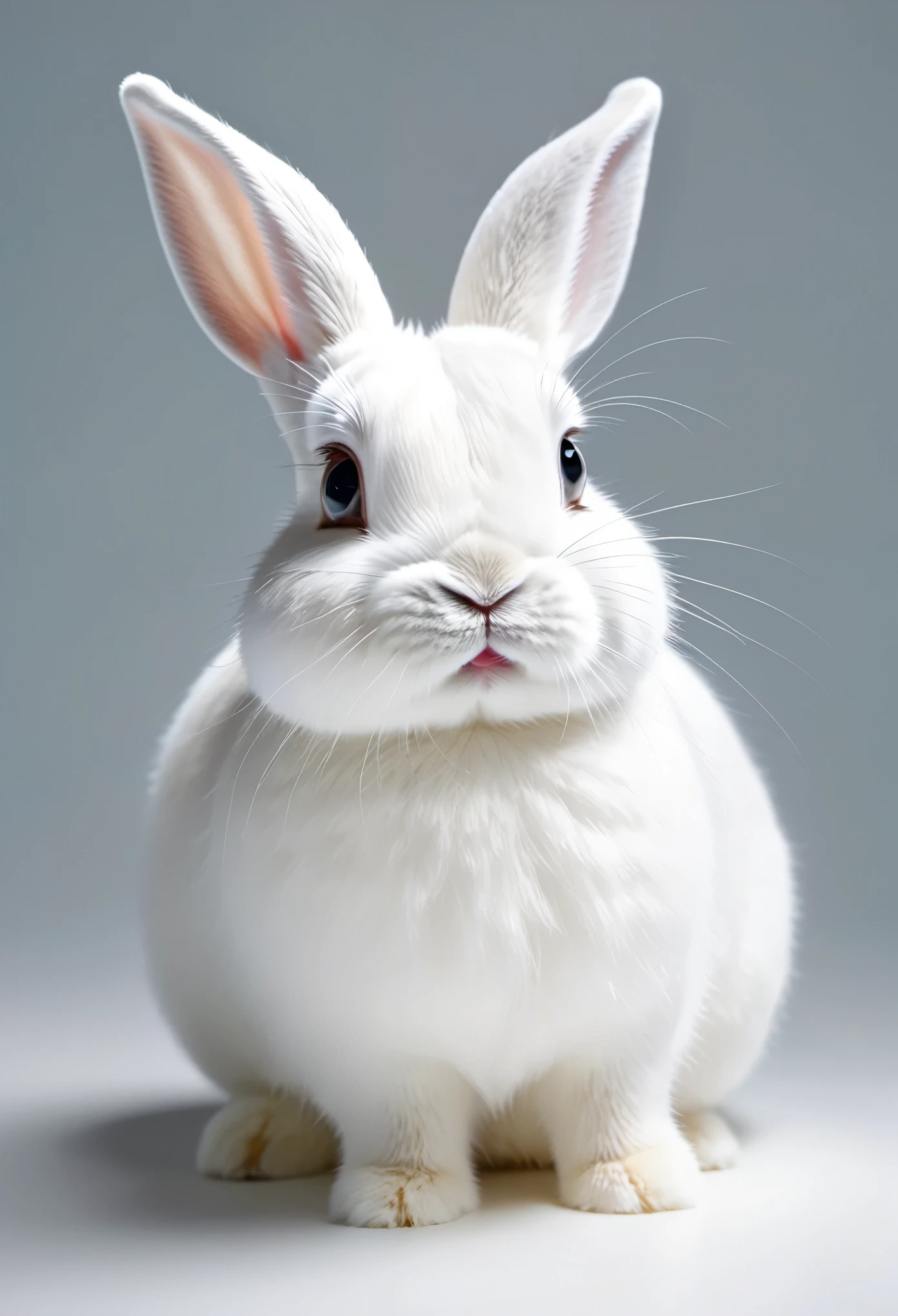 Square shaped animals、rabbit,Translucent jelly texture、Round body、White background、IP image、Ultra HD、Various poses and expressions、Q version big eye