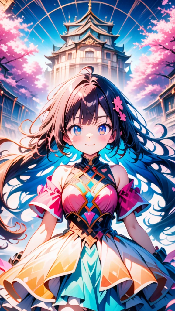 1girl, Tsukasa Tsukuyomi (\TONIKAKU KAWAII\), A kawaii anime girl with a beautiful smile, expressive eyes, and long flowing hair, Tsukasa Tsukuyomi,
(masterpiece: 1.2), (best quality: 1.2), newest, ai-generated, anime screencap, Anime wallpaper, HD Wallpaper, solo kawaii anime girl wallpaper, vibrant colors, soft lighting, detailed facial features, intricate dress design, dynamic pose, dreamy background scenery, sakura blossoms, sparkling stars, surreal atmosphere.
