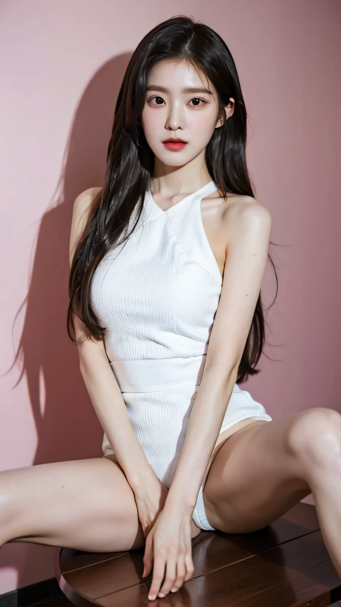 black hair, Nude, Small , 1girl, makeup,super detail, textured skin, spread legs, horny