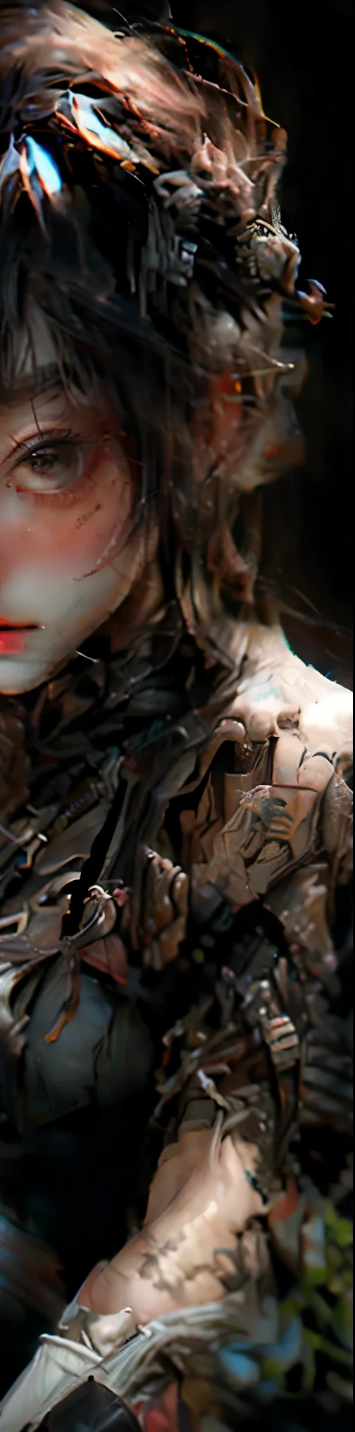 a half body portrait of a woman as made of water, half body submerged in water, at a lake, turquoise hair depicting as waterfall, wet, drops of water on the face and body, natural body posture, rain, Art by Alberto Seveso, by Carne Griffiths, by Wadim Kashin, by jean baptiste monge, symmetrical, abstract artstyle, intricate complex watercolor painting, sharp eyes, digital painting, color explosion, concept art, voluminetric lighting,TanvirTamim, metallic reflections, 2d render, 8k. by artgerm, trending on artstation