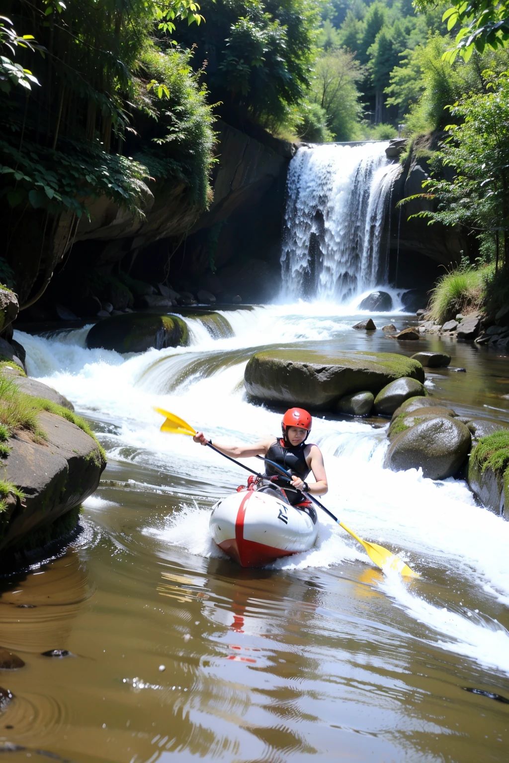 Scenic spots,drifting,river,Turbulent water,Canyoning