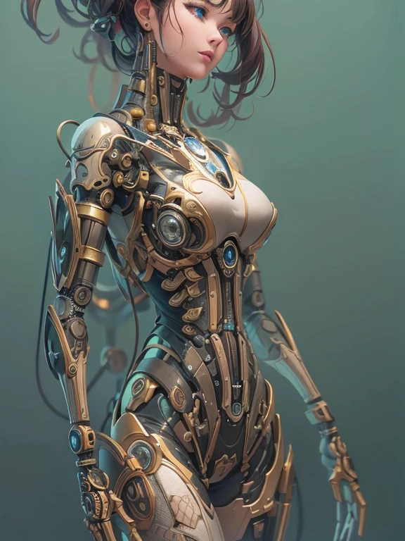 ((highest quality)),(Ultra-high resolution),(Very detailed),(Detailed Description),((The best CG)),(A masterpiece),super precision art,Amazing painting art,(Sci-fi art with precise details:1.5), (1 female:1.6),((,Machine body details and details:1.5)),cylinder:1.5,lens:1.3,Glowing Lines:1.4,((full body shot)),(Masterpiece)