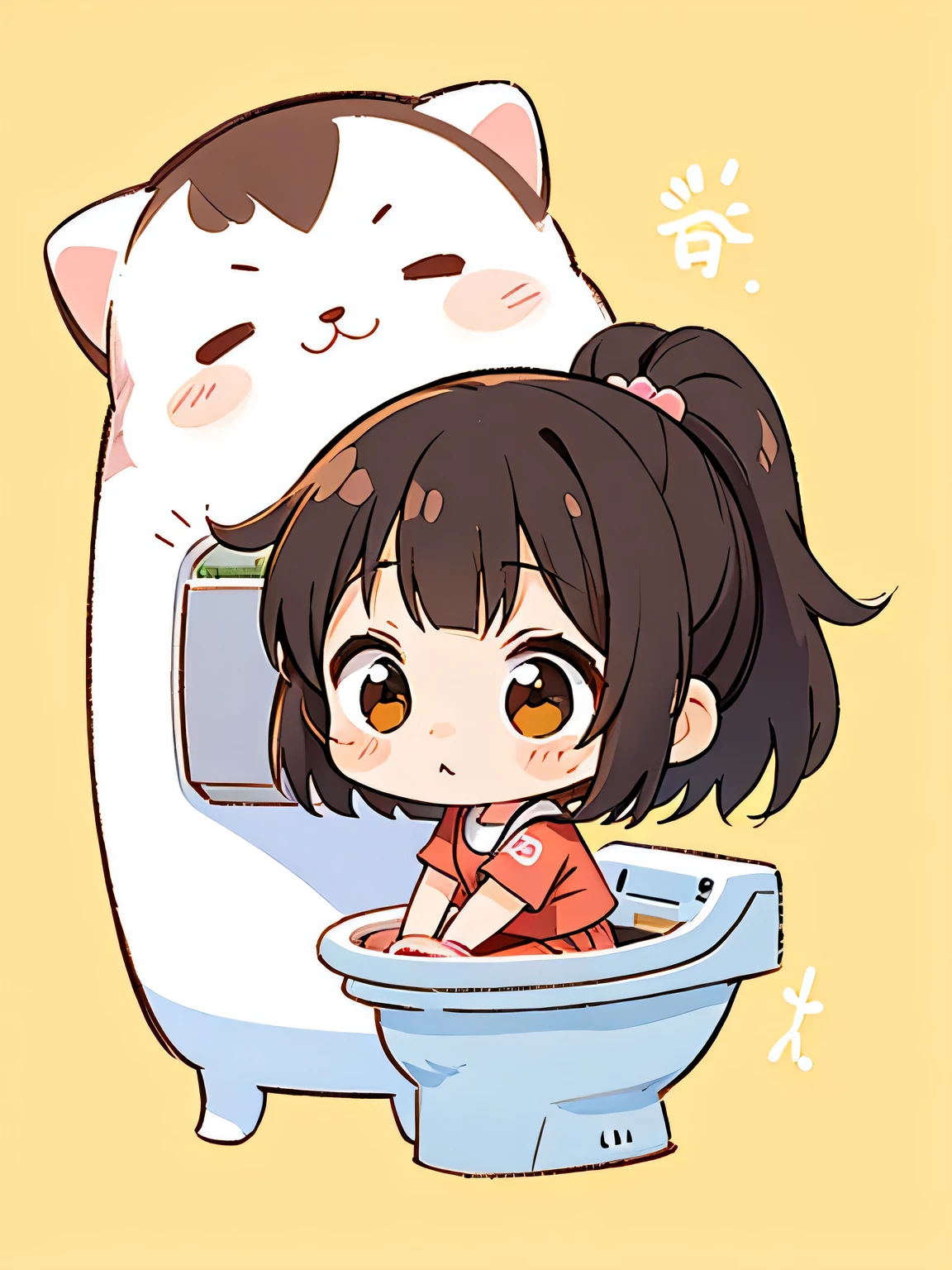 Machiko Satonaka style, Kawaii Design, most beautiful girl ever、Chibi, toilet