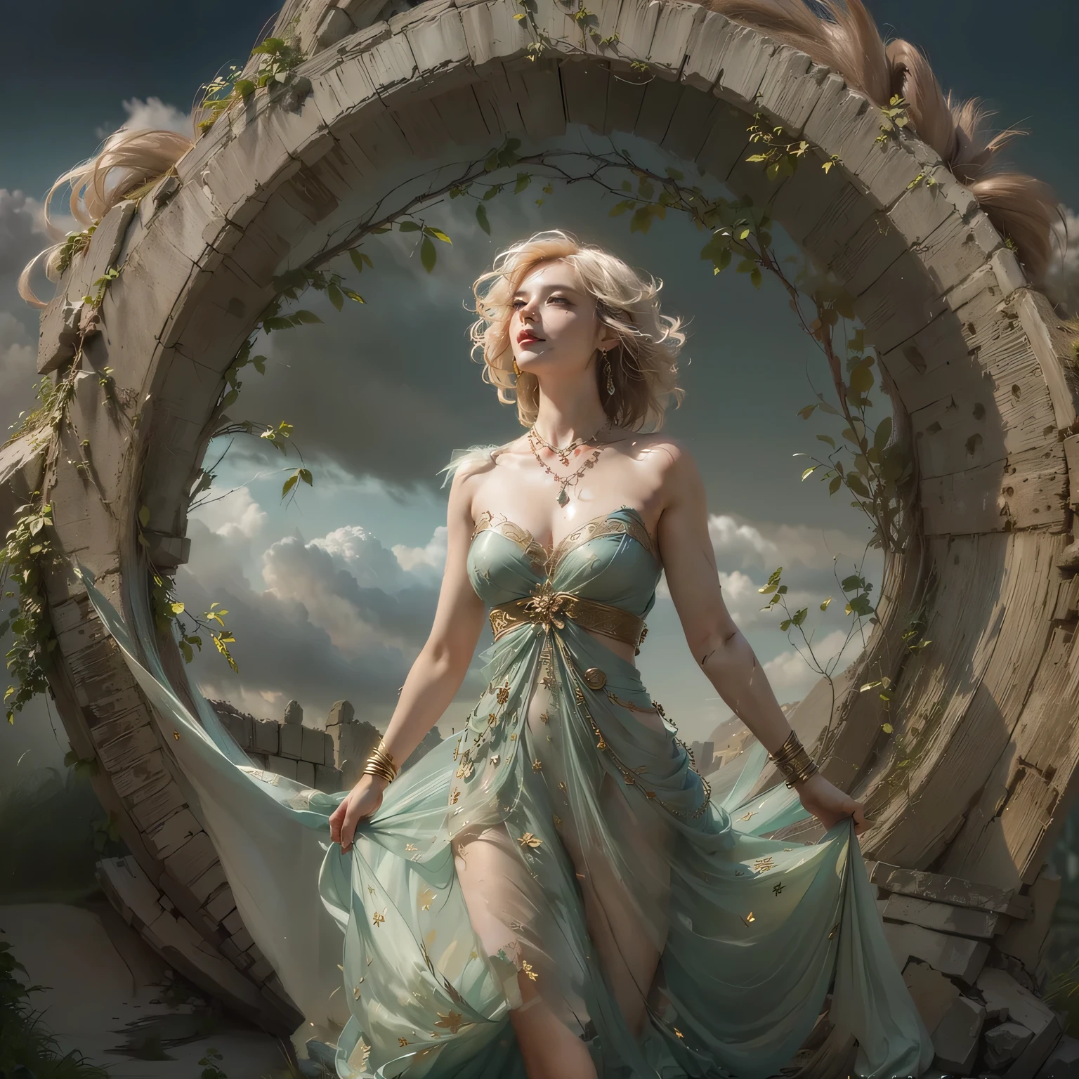 After erasing the original image, redraw the dress to match the surrounding color and shape