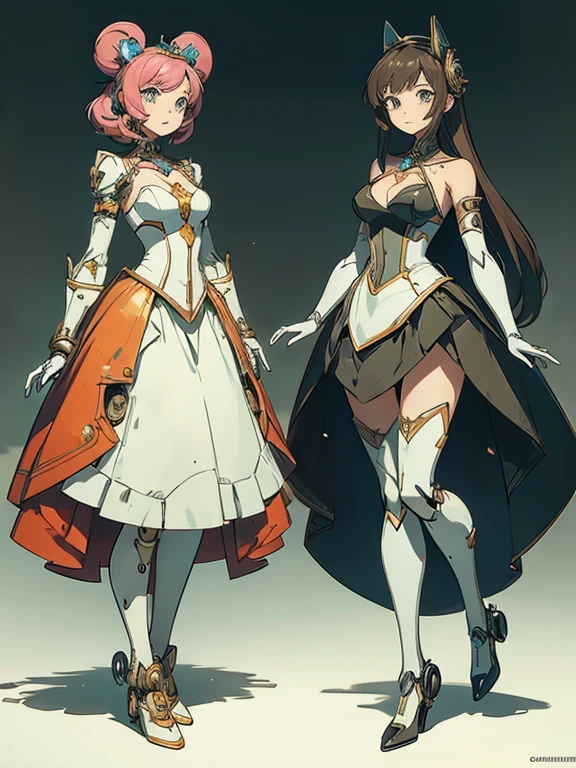 Disney princesses who combine with Transformers to become mechanical bodies, All are beautiful and cute, full body shot