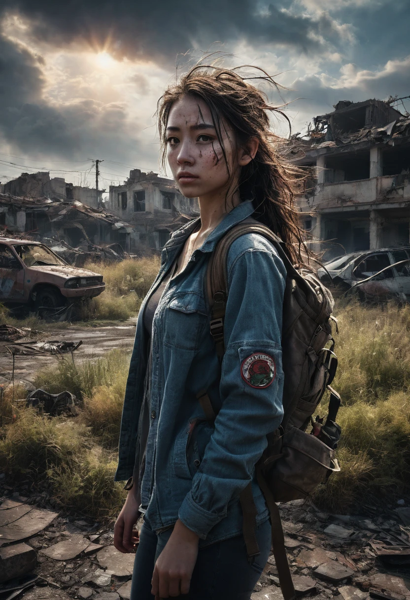 (extremely detailed CG unity 8k wallpaper),(masterpiece), (best quality), (ultra-detailed), (best illustration),(best shadow), (sharp eyeliner, eyeshadow, detailed eyes:1.1), (ruins, destruction, rubble, snow:1.2), cowboy shot, ,BREAK, FNC, (red envelope on lap, emotionless, tears, ptsd, torn clothes, damaged, dirty, on knees:1.1),