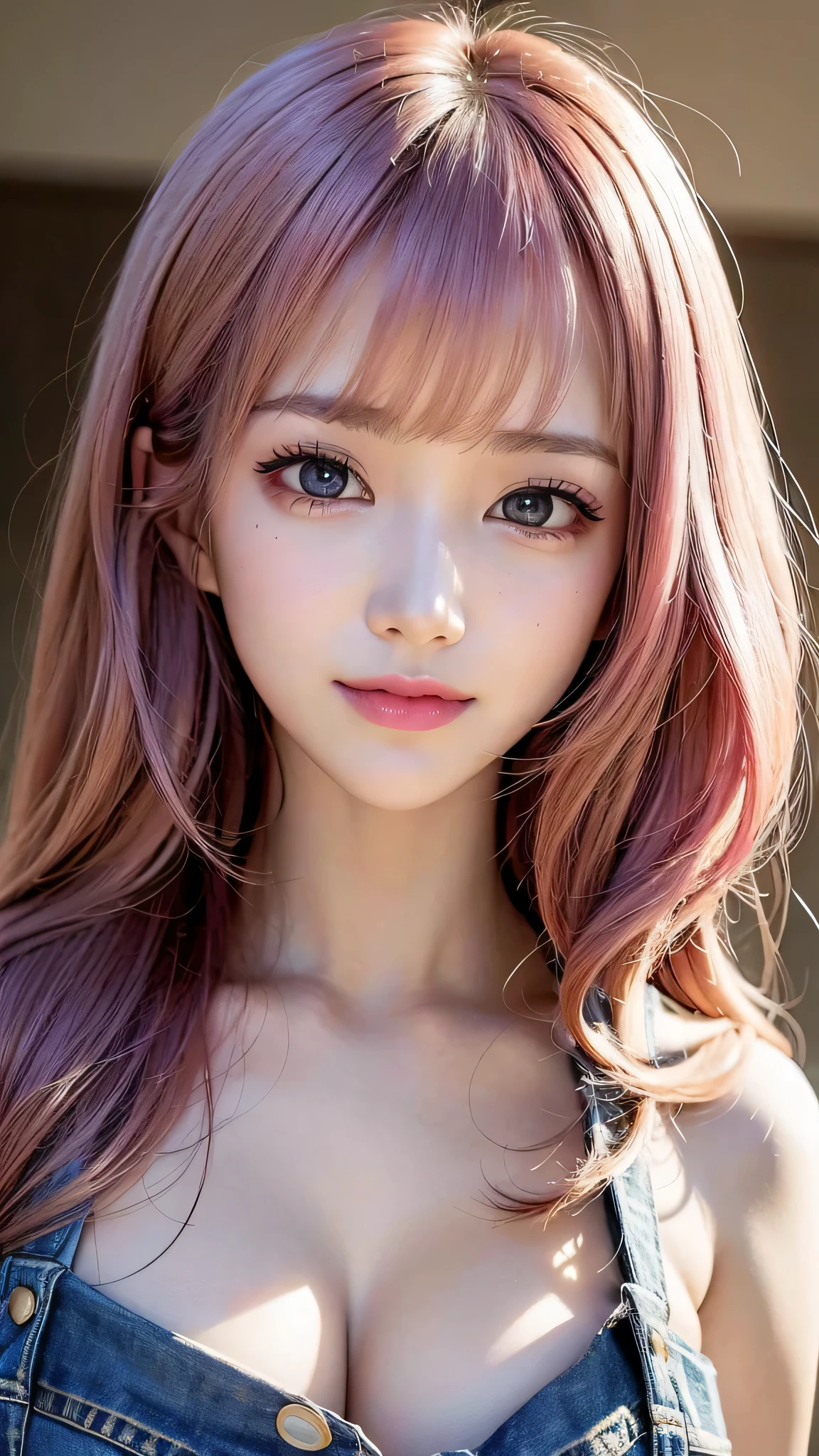 (Close-up:1.4)、(RAW shooting:1.2)、(Photorealistic:1.4)、(masterpiece:1.3)、(highest quality:1.4)、One Girl、(Slender and beautiful girl)、(Small waist)、(Mid-chest:1.2)、Breast、Absurd、Extremely detailed、Very complicated、Detailed face、Detailed eyes、Realistic、Very detailed、full body shot、Beautiful Face、One girl、Purple Eyes、(Shiny skin、Soft Hair)、(Milkshake in hand)、freckles、(Bright pink two-tone hair:1.3)、(Wearing a Led Zeppelin T-shirt、Denim jeans)、(Extreme light and shadow、Volumetric lighting、Rim Light)、(Rainbow Light、Light leakage)、(Fascinating、Grin)、evening、