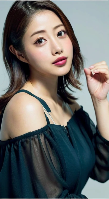 (((Off shot of satomi ishihara)))、(8k、Raw photo、highest quality、Masseter muscle area:1.2)、Ultra-detailed、Ultra-high resolution、(Realistic、Realistic photos:1.37)、Portrait、High-resolution RAW color photos、Professional photography、hVery detailed and beautiful、Very detailed、8k Picture Wallpaper、Incredibly detailed、Large file size、Official Art、HVery detailed CG Unity 8k wallpapers、hVery detailed beautiful girl、Very detailed顔、Very detailed目、Very detailed皮膚、Very detailed指、hVery detailed nose、Very detailed詳細な口、Perfect Anatomy、Detailed Background、Detailed clothing、1 girl、(20:1.2)、cute、(satomi ishihara)、Realistic body、、(White skin)、Glowing Skin、Glamour body、Black-haired、Short Bob、(Blunt bangs: 1.2)、cute顔、Realistic Face、Delicate eyes、Source Order、((full body shot))、((Wearing an off-the-shoulder black dress))、((Pull Shot Full Body Esbian))、(Wearing a necklace)、((Front shot))、Look at the viewers、Contrapo、Dynamic Lighting、((H-Cup Bust:1.1))、Beautiful feet、Accentuate your cleavage、 (satomi ishihara's panty shot)、In the space field、(((Big shiny lips)))